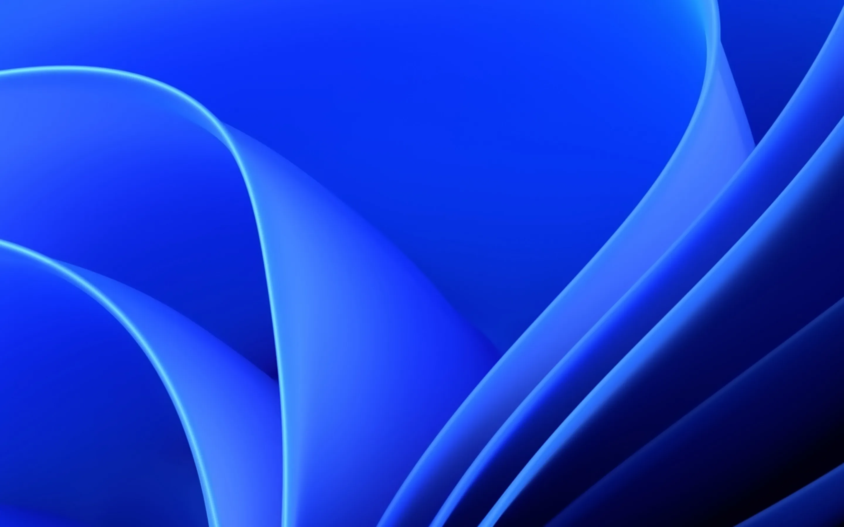 Abstract blue curved waves wallpaper with modern design