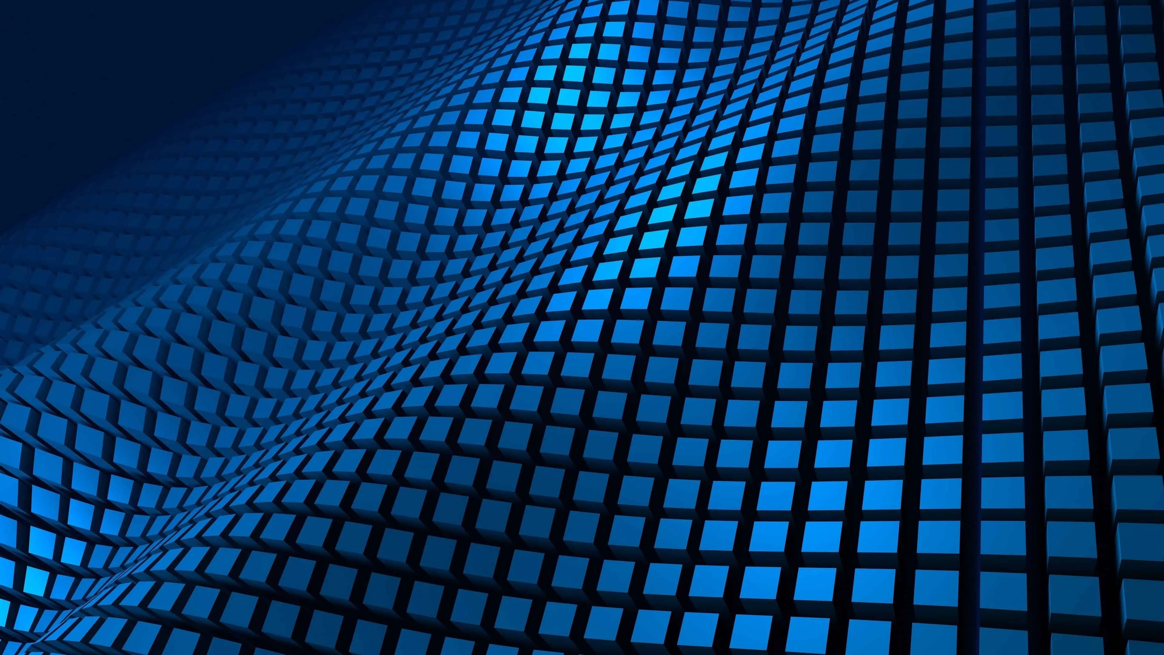 Abstract blue grid pattern with futuristic glowing effect