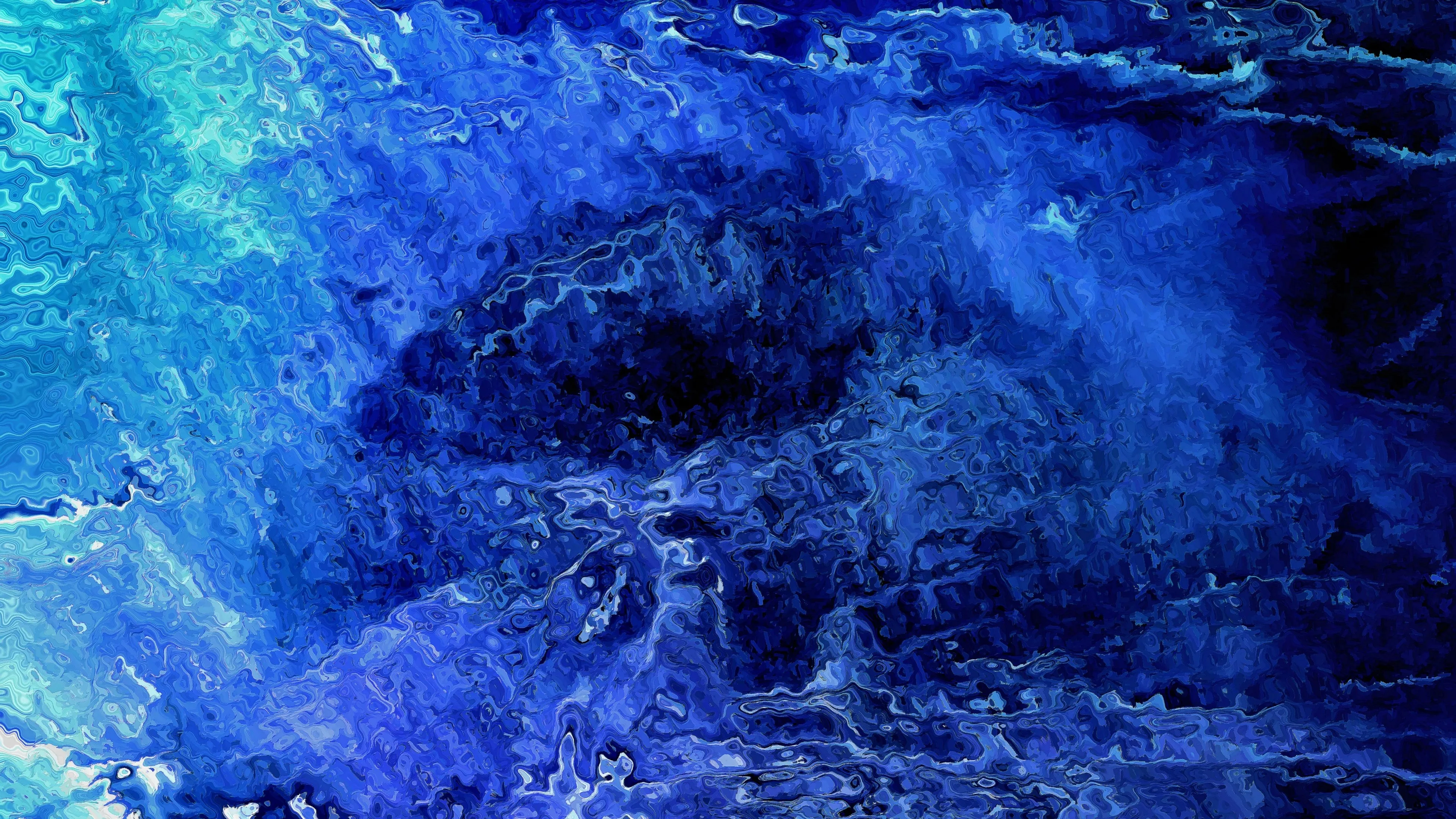 Abstract blue water splash with high detail texture image