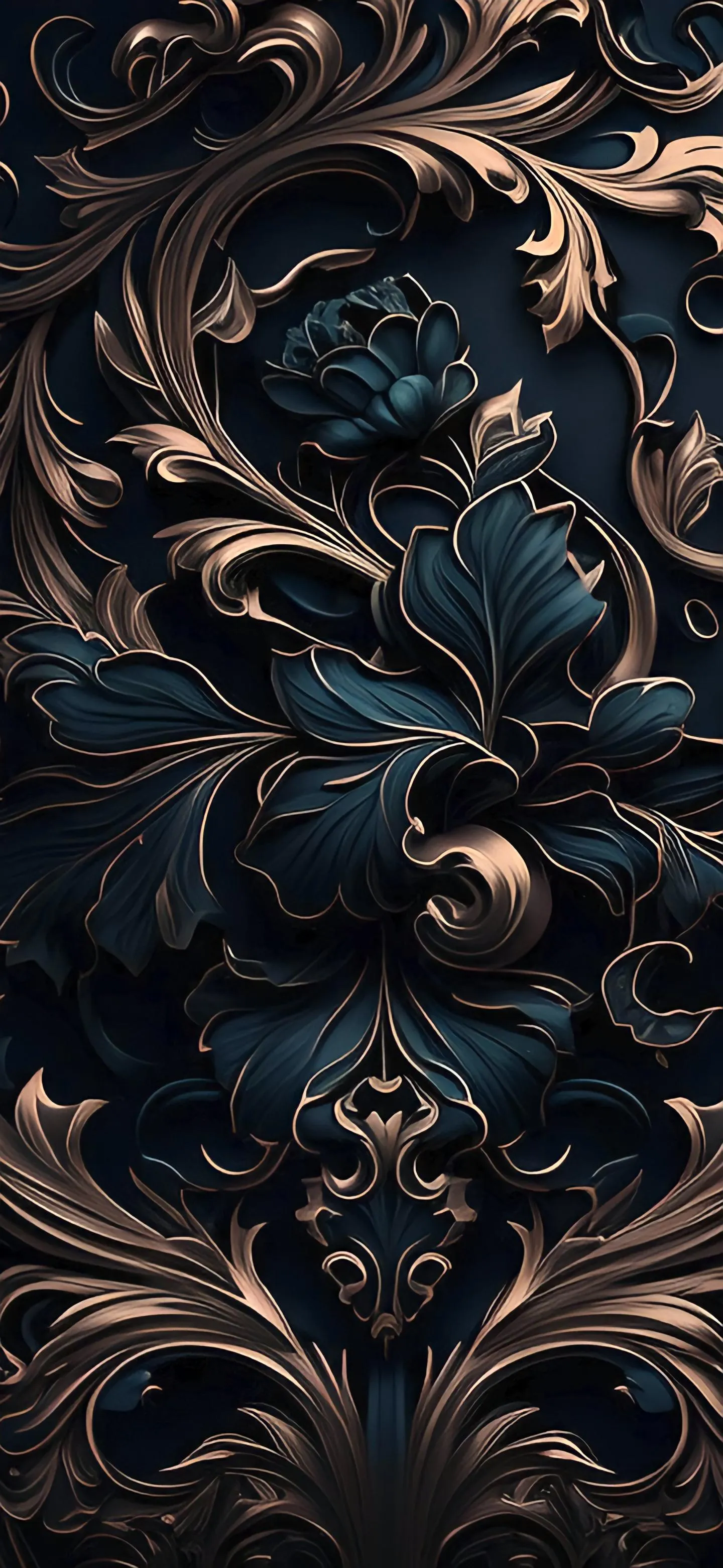 Abstract Bronze Metal Pattern in Sci Fi Inspired Design