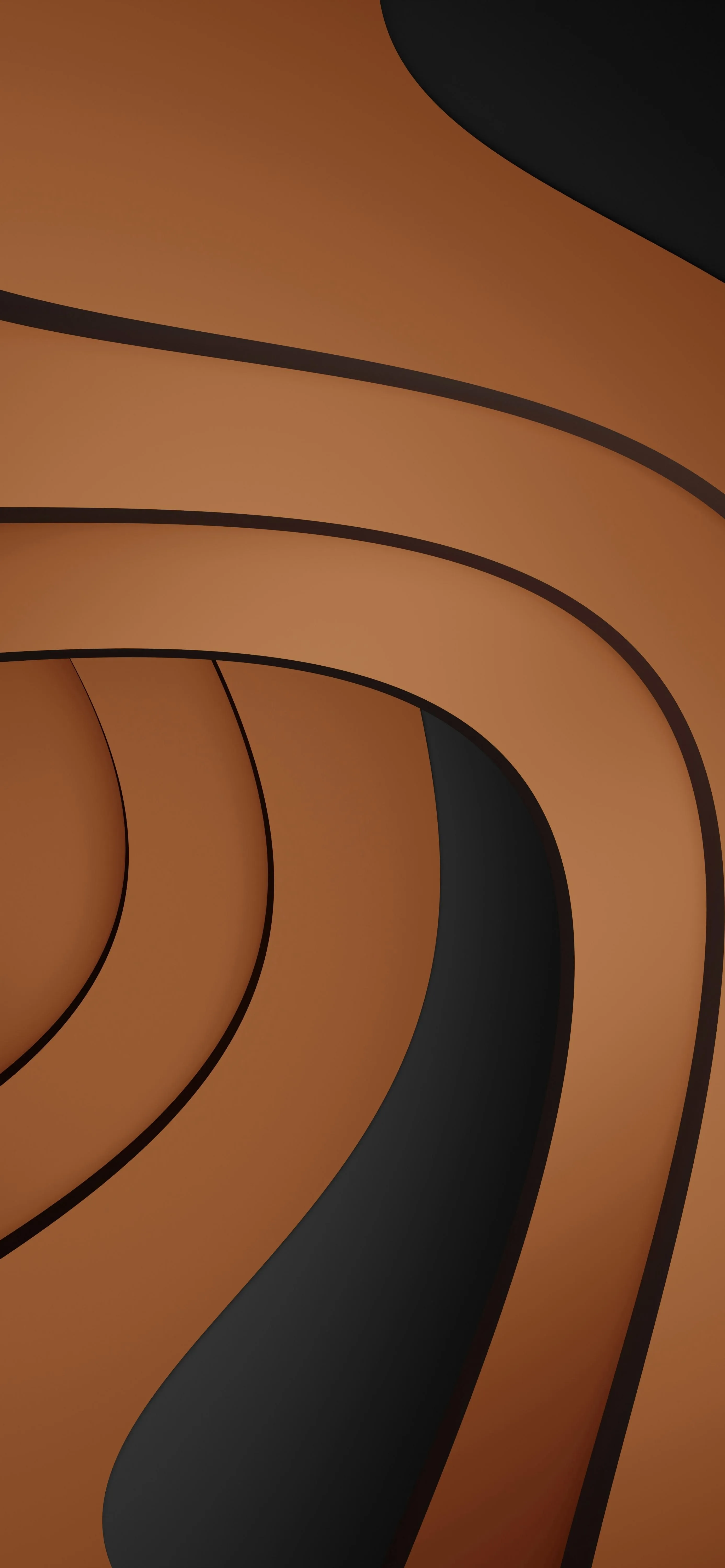 Abstract Brown Pattern with Smooth Flowing Wave Design