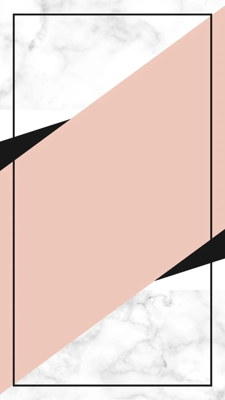 Abstract geometric shapes with marble and soft pink tones