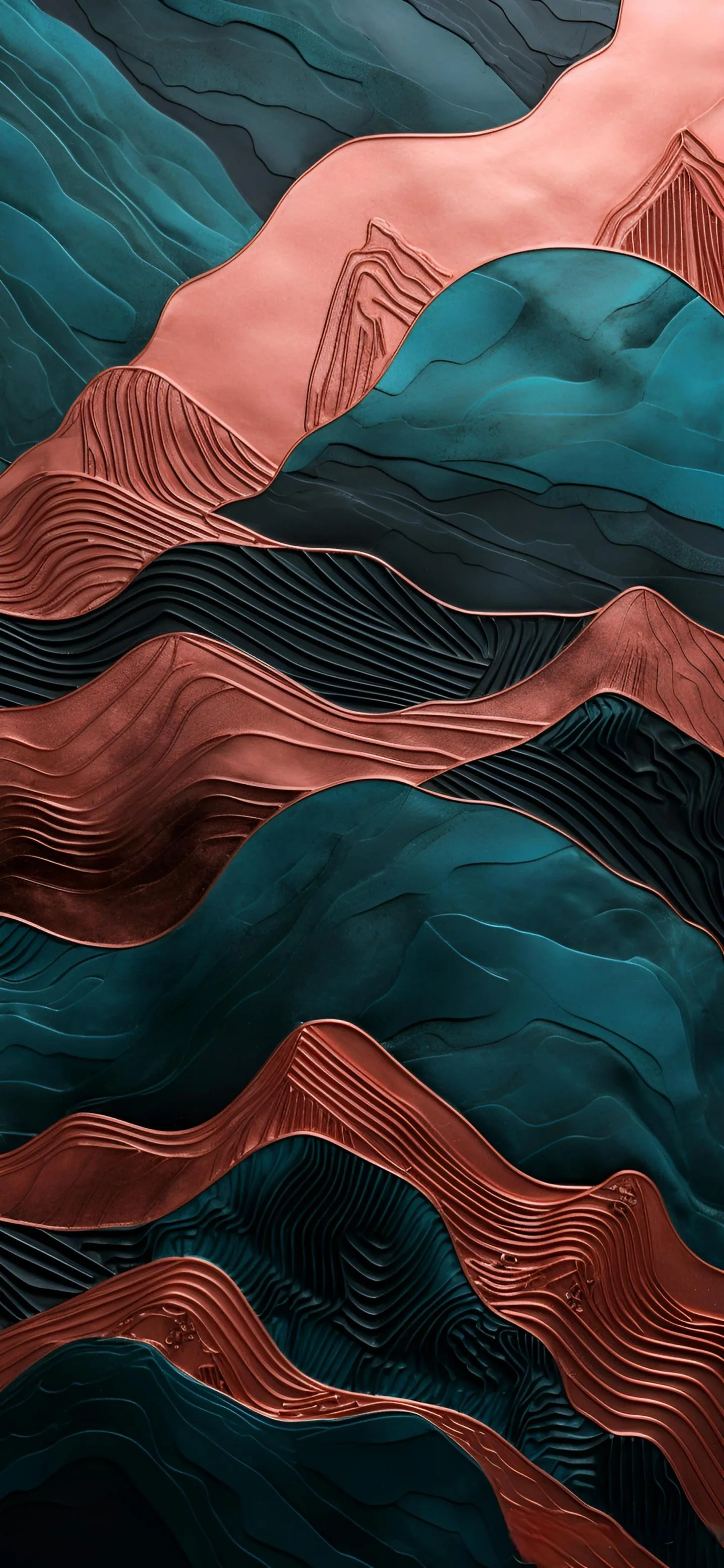 Abstract mountain like colorful texture with waves