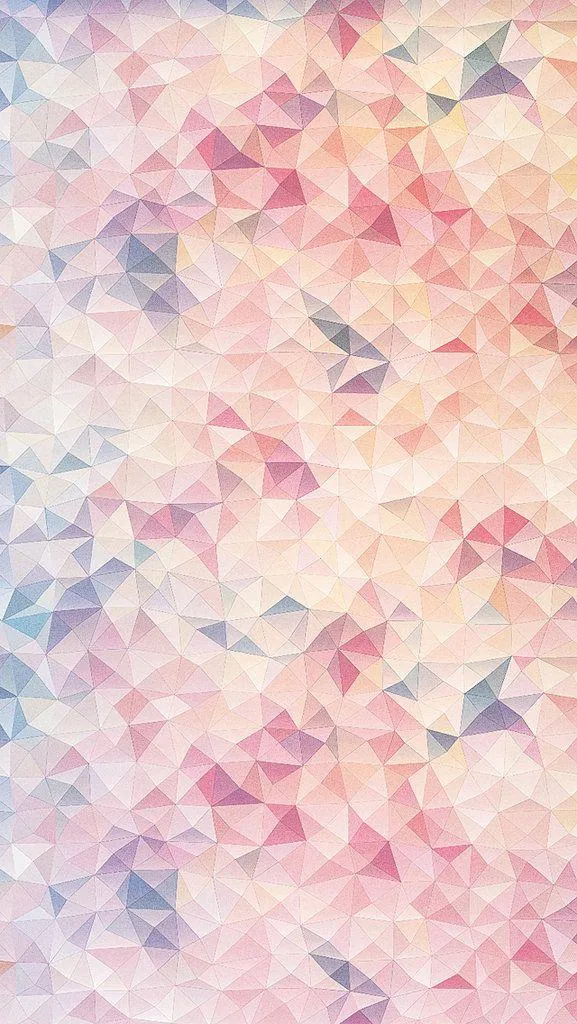 Abstract pastel crystal shapes in soft pink tones Wallpaper