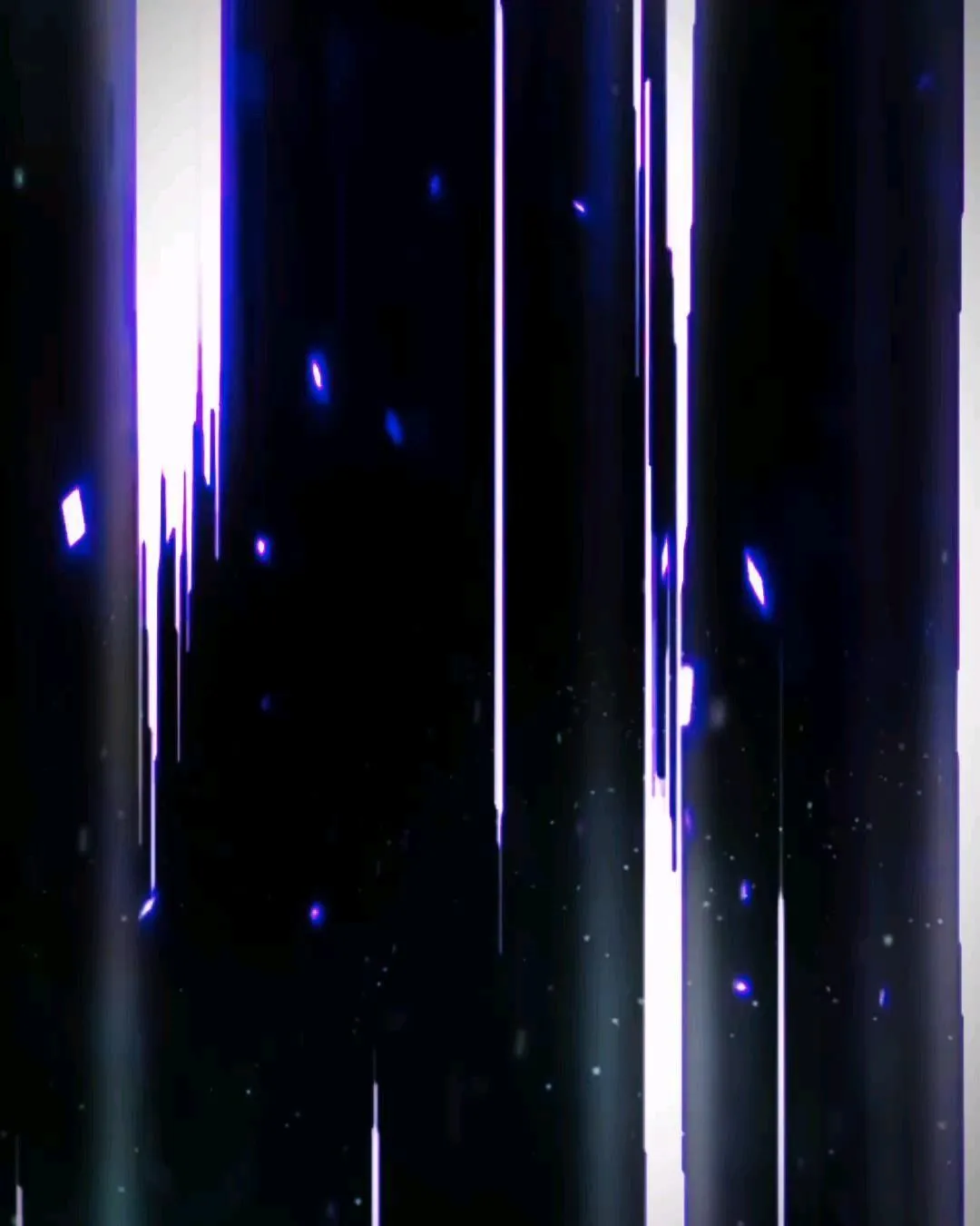 Abstract vertical neon light streaks in a black background