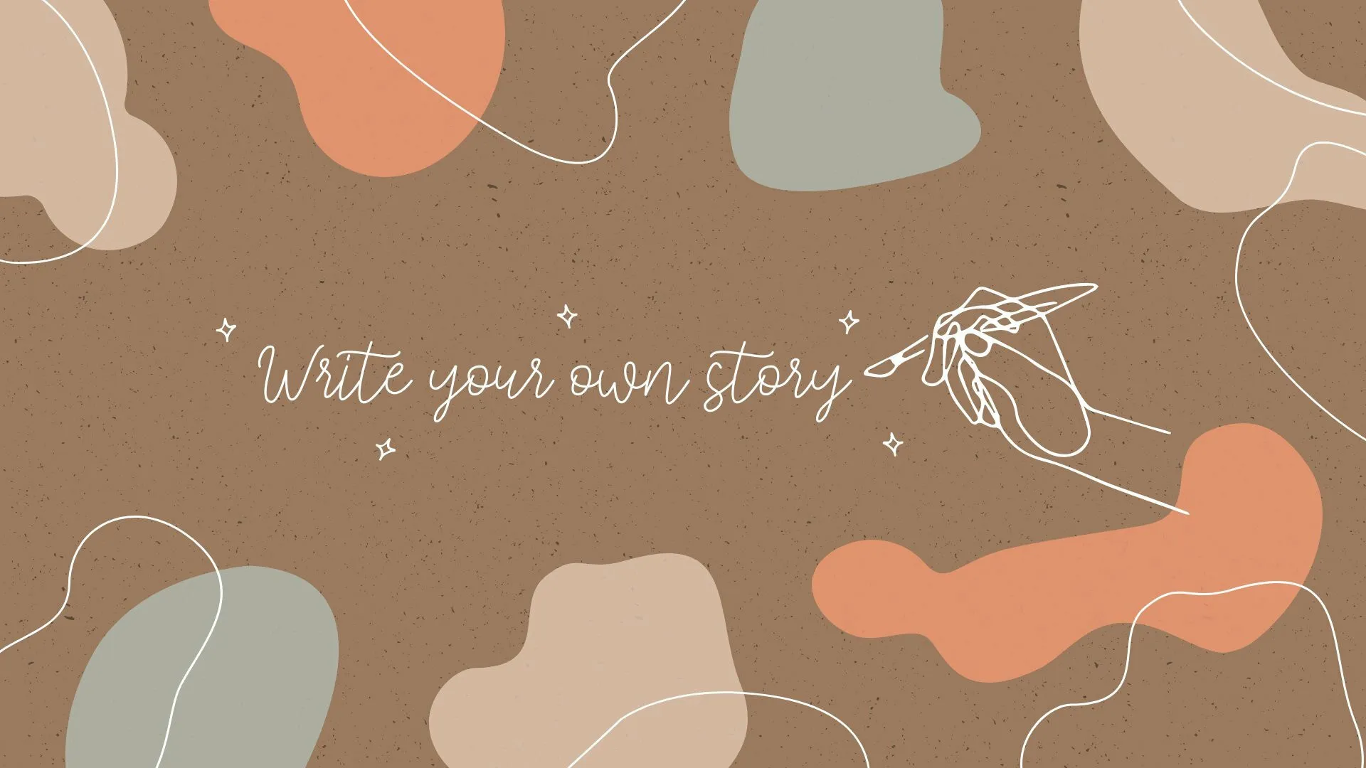 Aesthetic abstract pattern with write your own story text