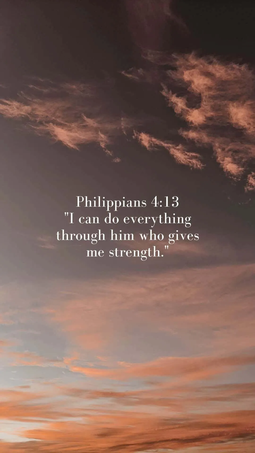 Bible verse on sunset sky with inspirational message 4K