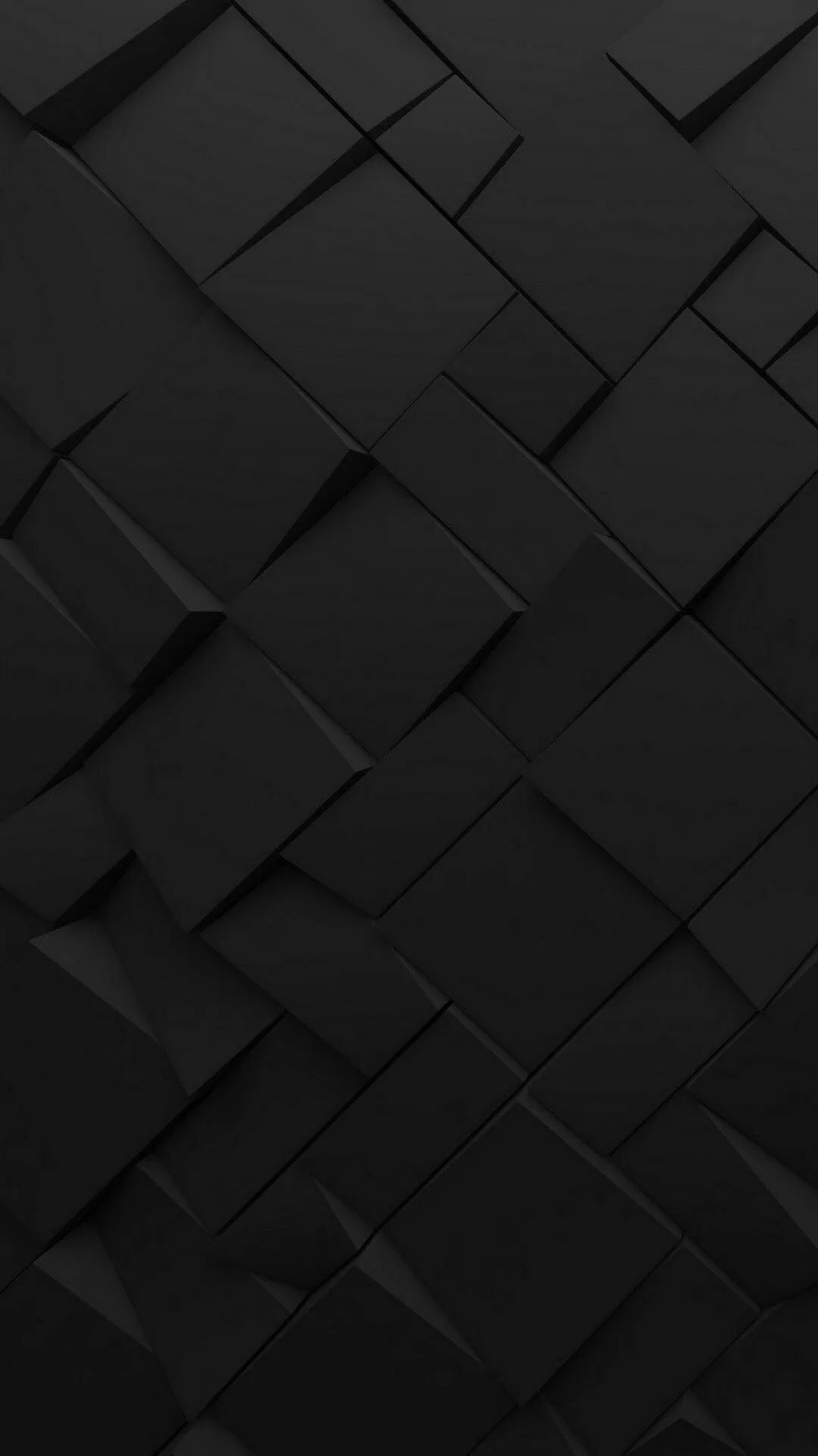 Black 3D square tile pattern in abstract layout Wallpaper