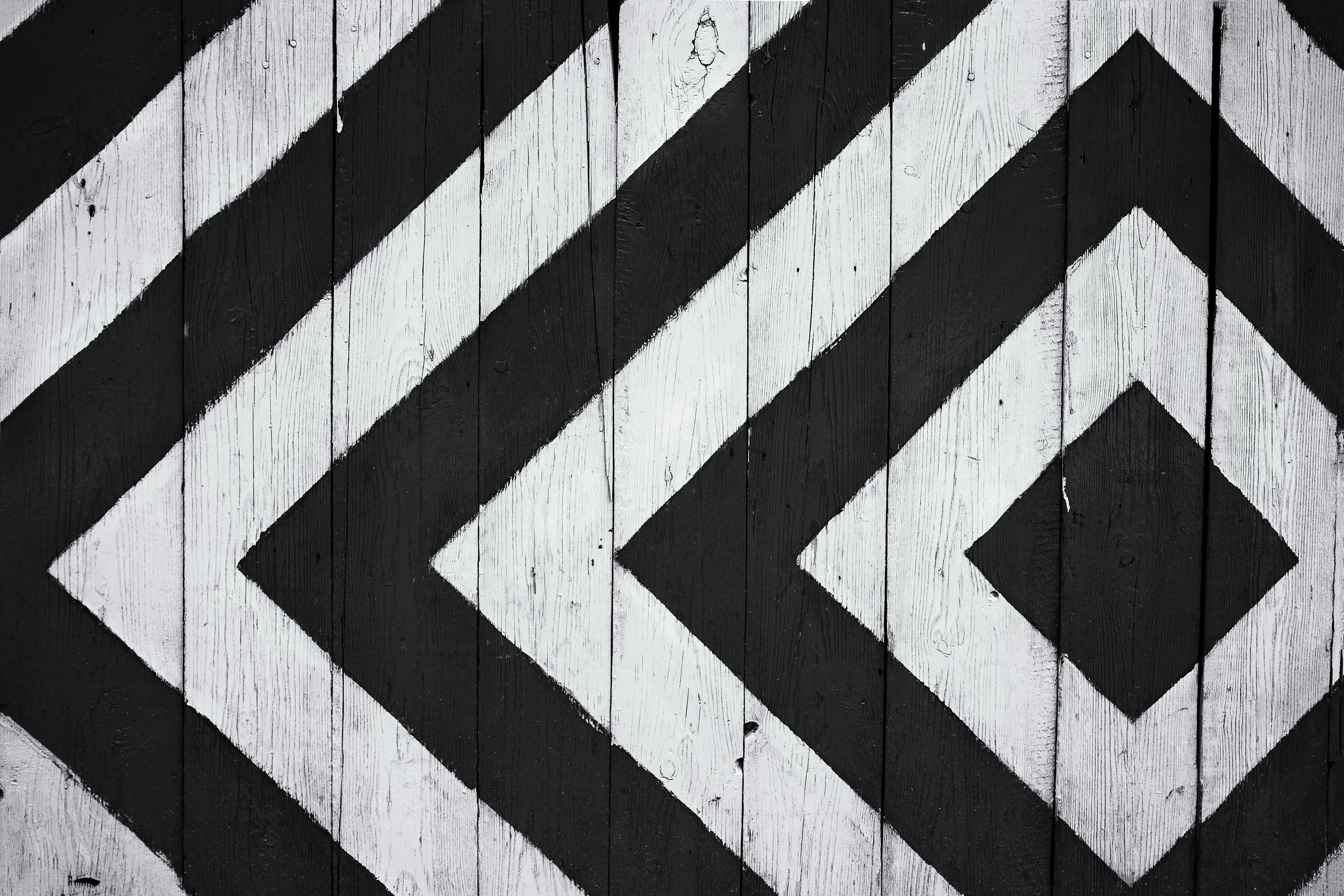 Black and white geometric striped wall pattern background
