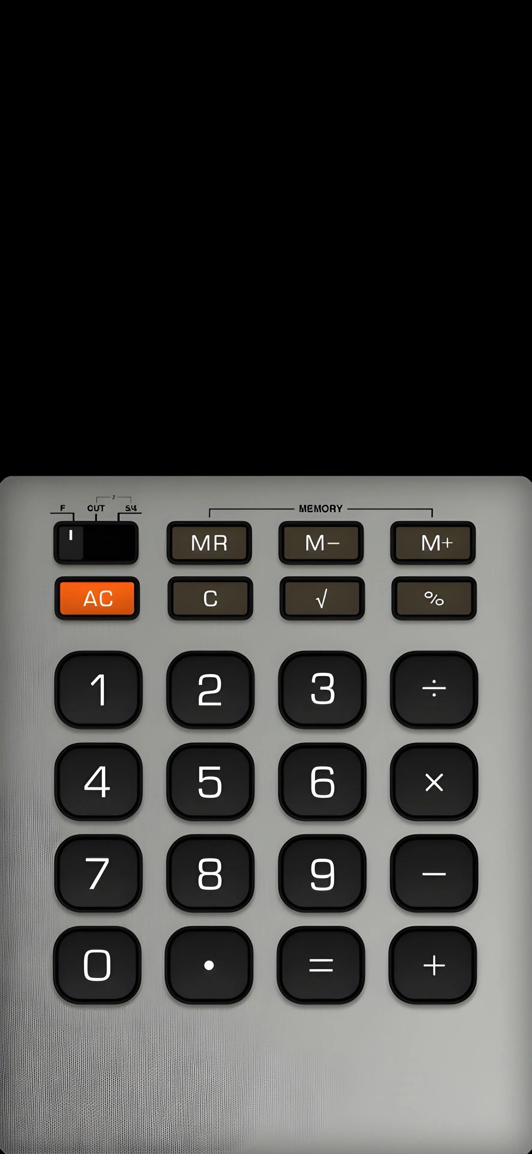 Black Calculator on Dark Background for Tech Vibes