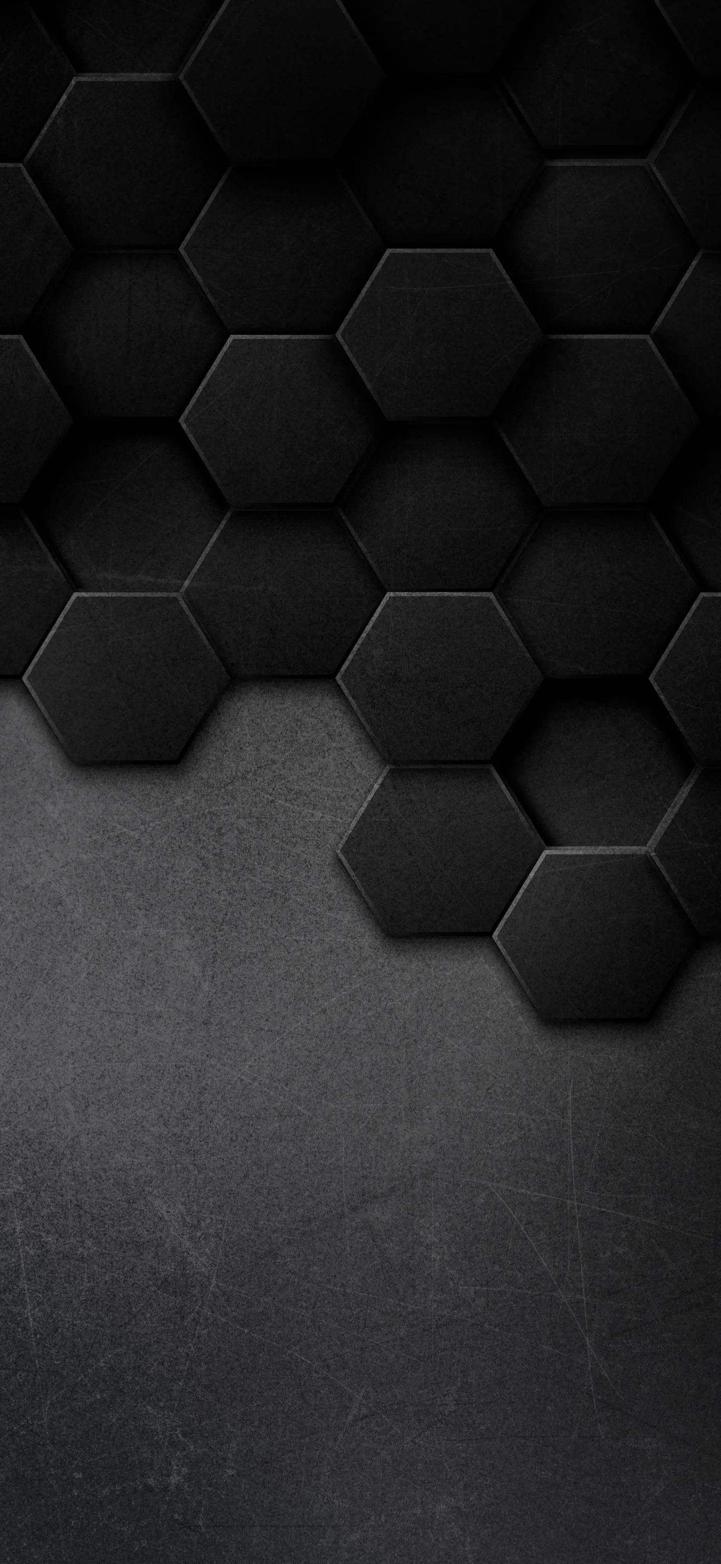 Black Hexagon Pattern with Subtle Light Gradient Wallpaper