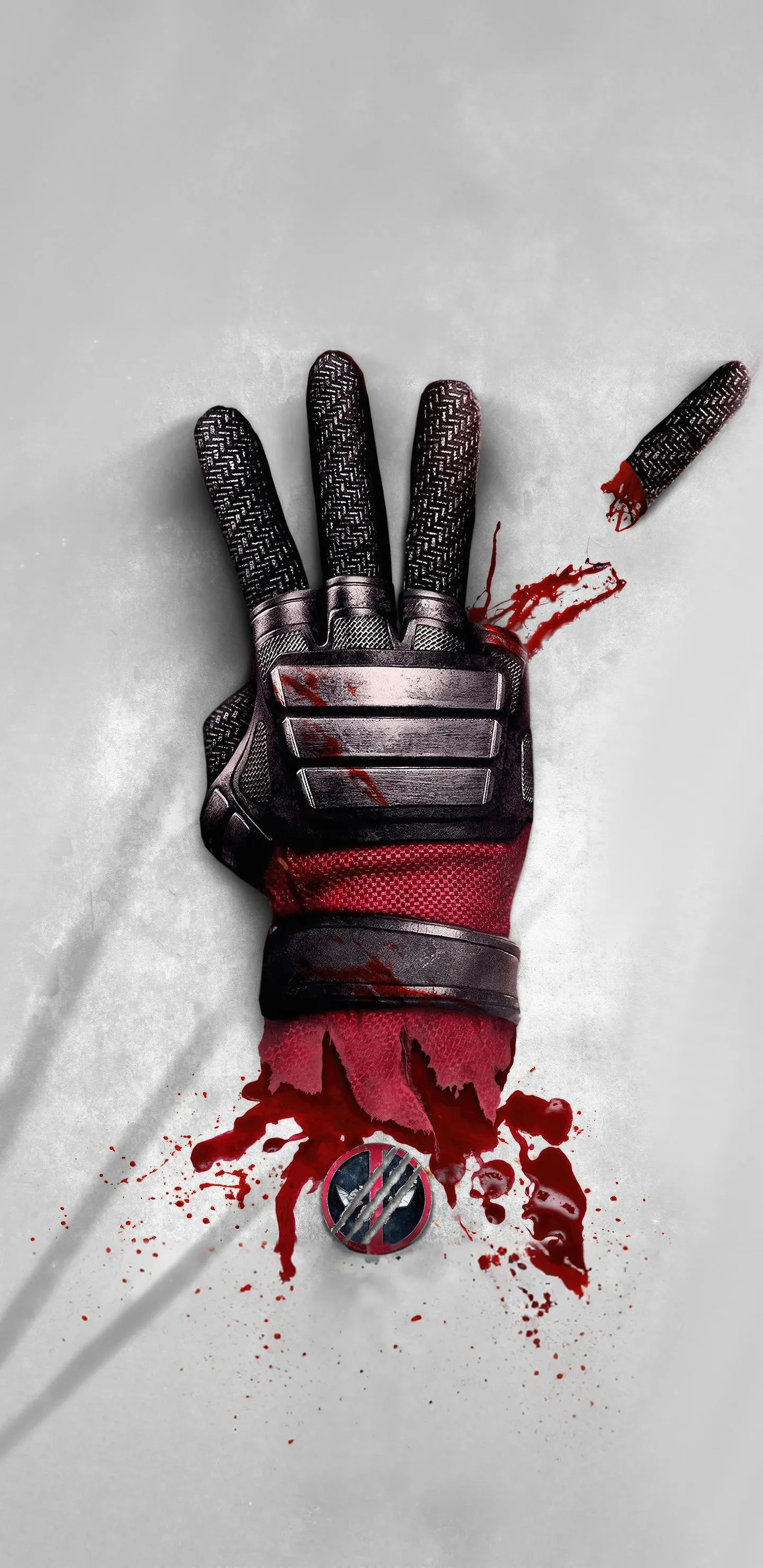 Bloody Glove on White Background with Sharp Weapon image