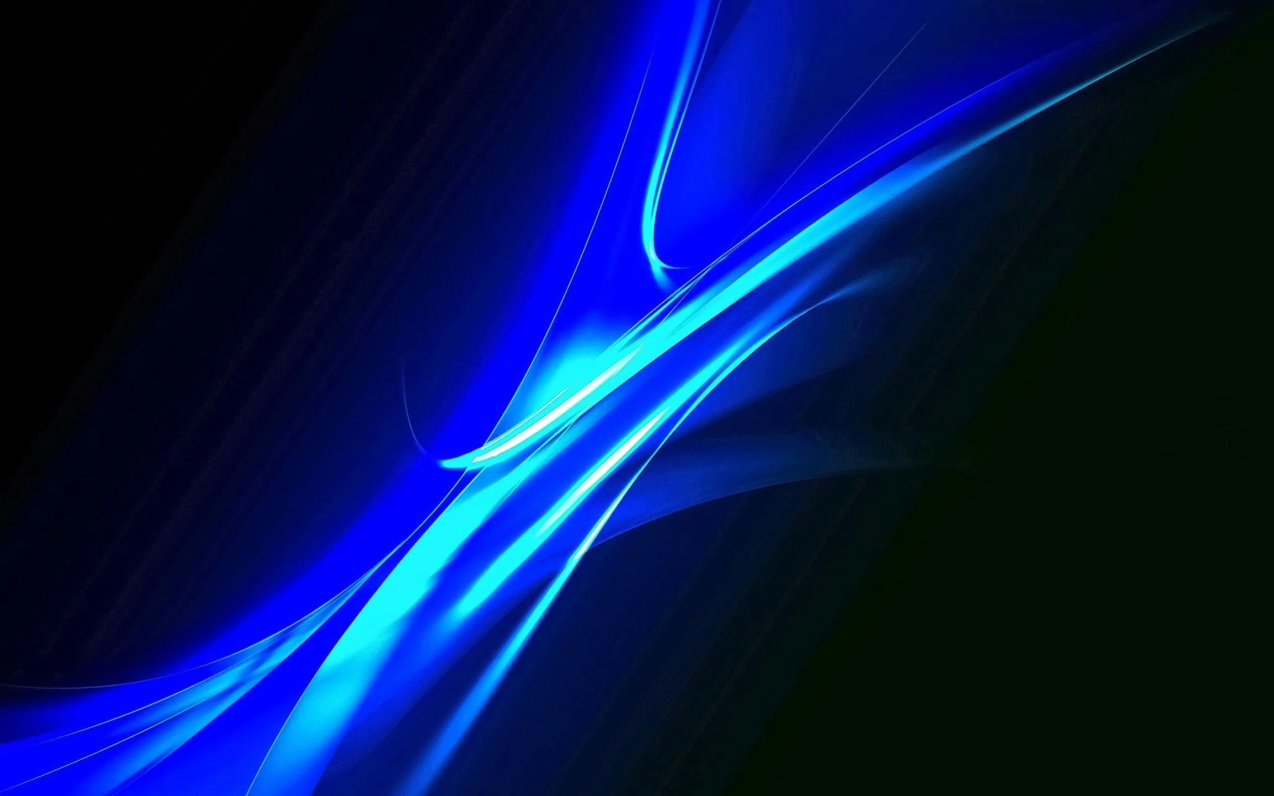Blue neon light streak on a dark gradient background image