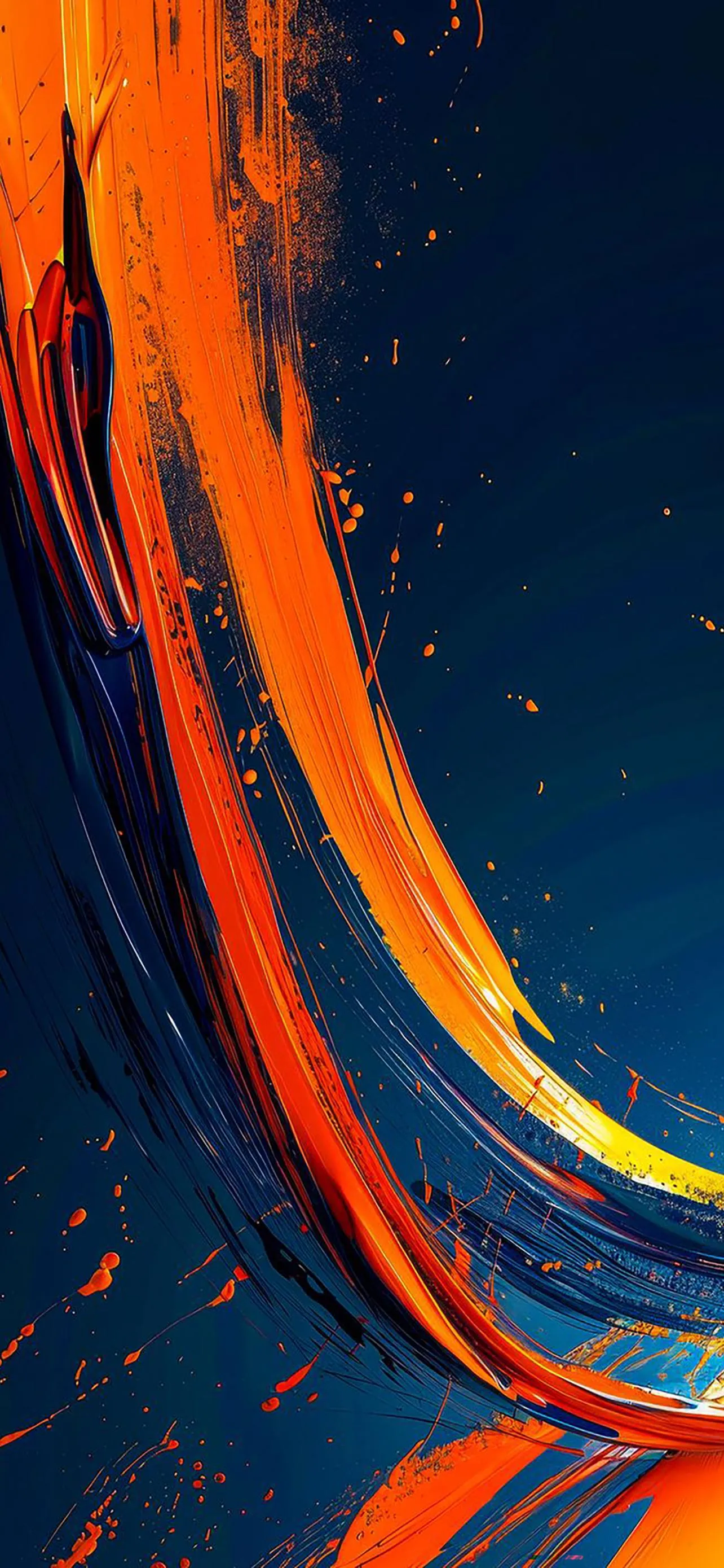 Bold Streaks of Motion Painting Energy Across Canvas