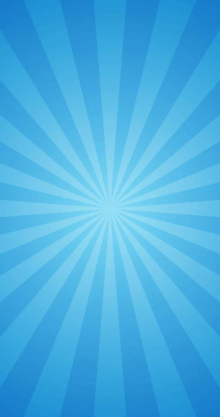 Bright blue radial gradient with sunburst light rays image