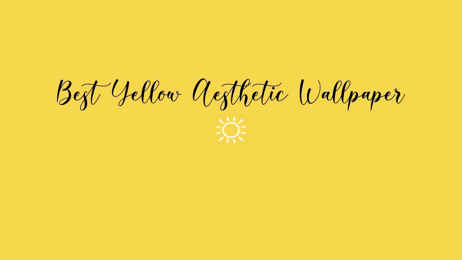 Bright yellow background with aesthetic handwriting HD image