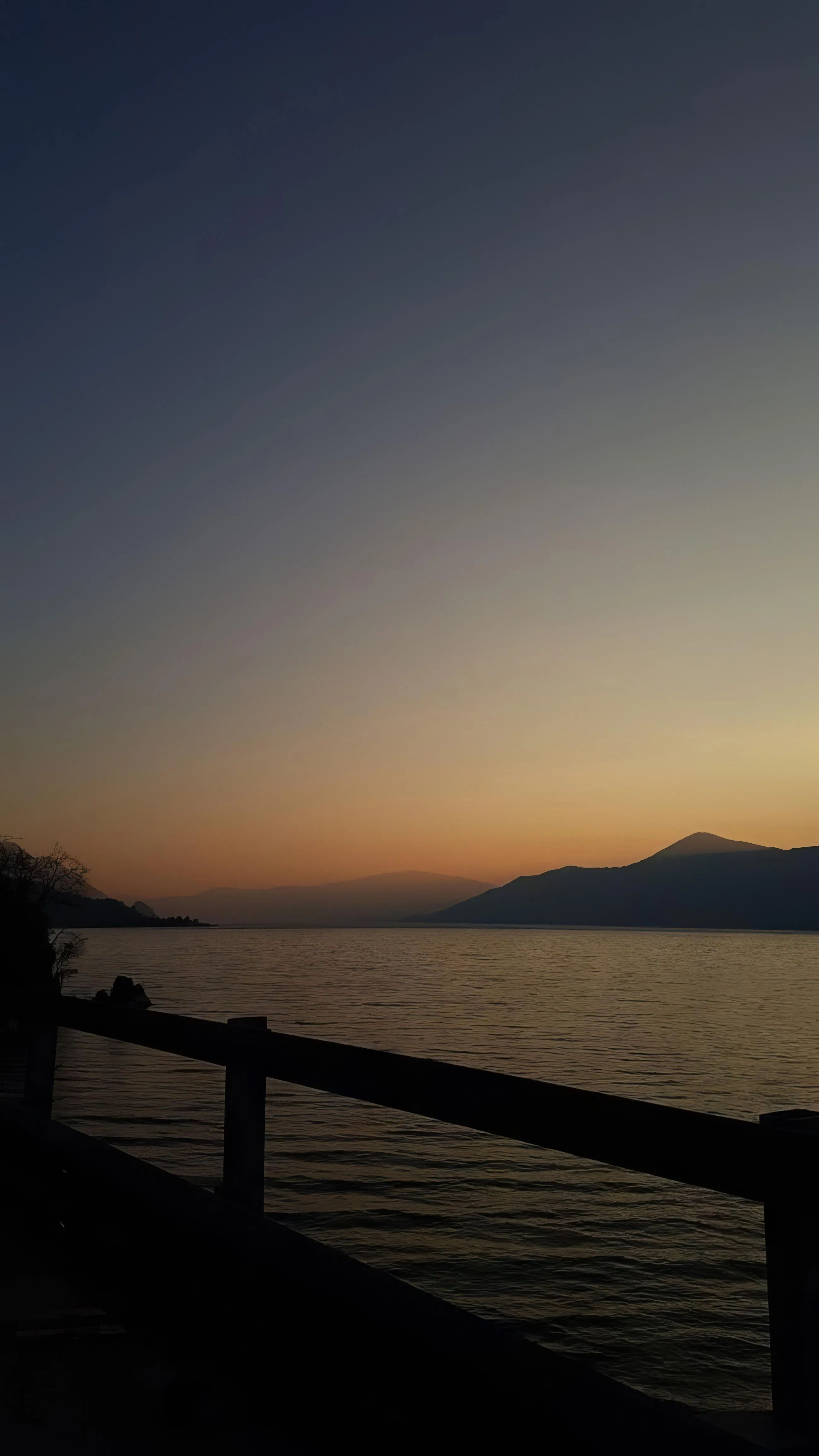 Calm Sunset View with Dock and Peaceful Water Body Wallpaper