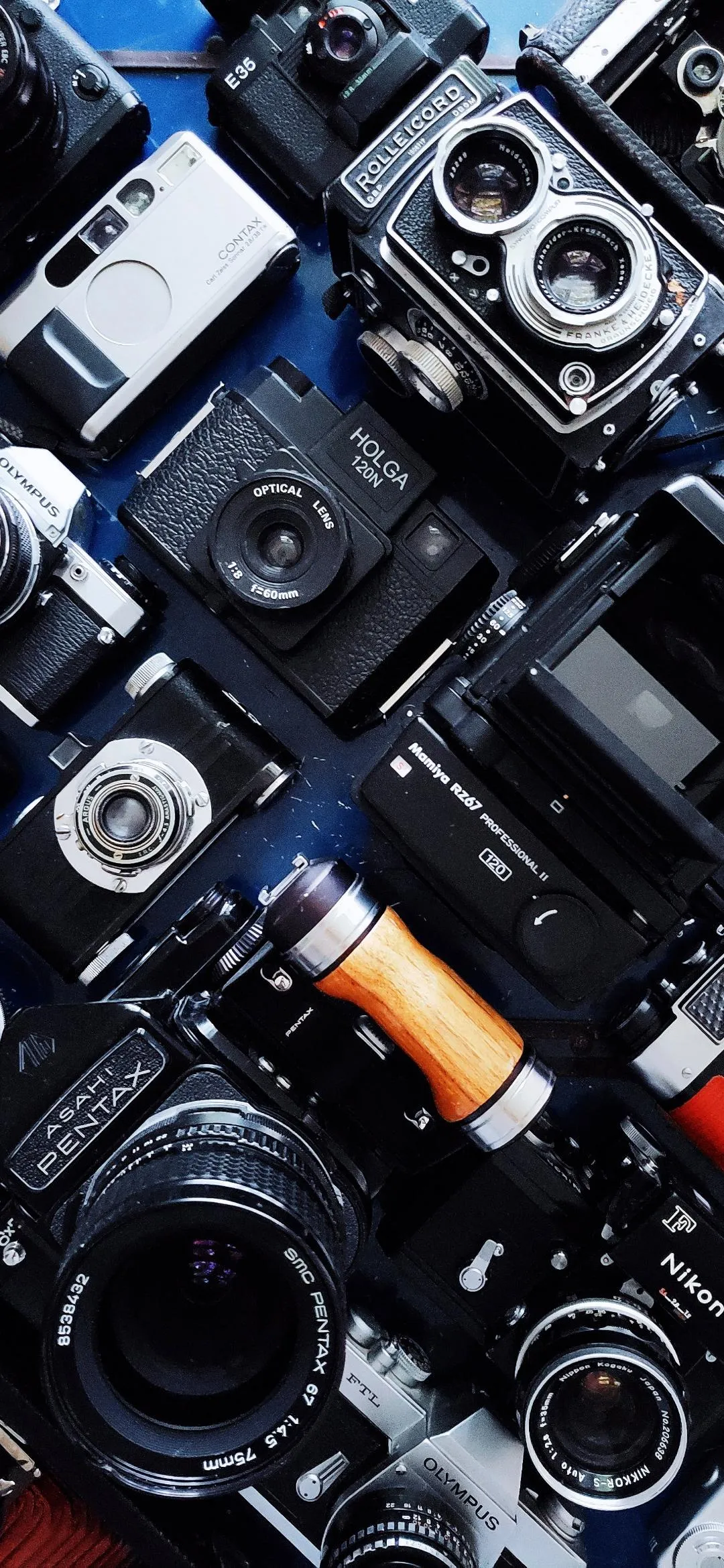 Camera Gear Flat Lay Photography in Dark Industrial Theme