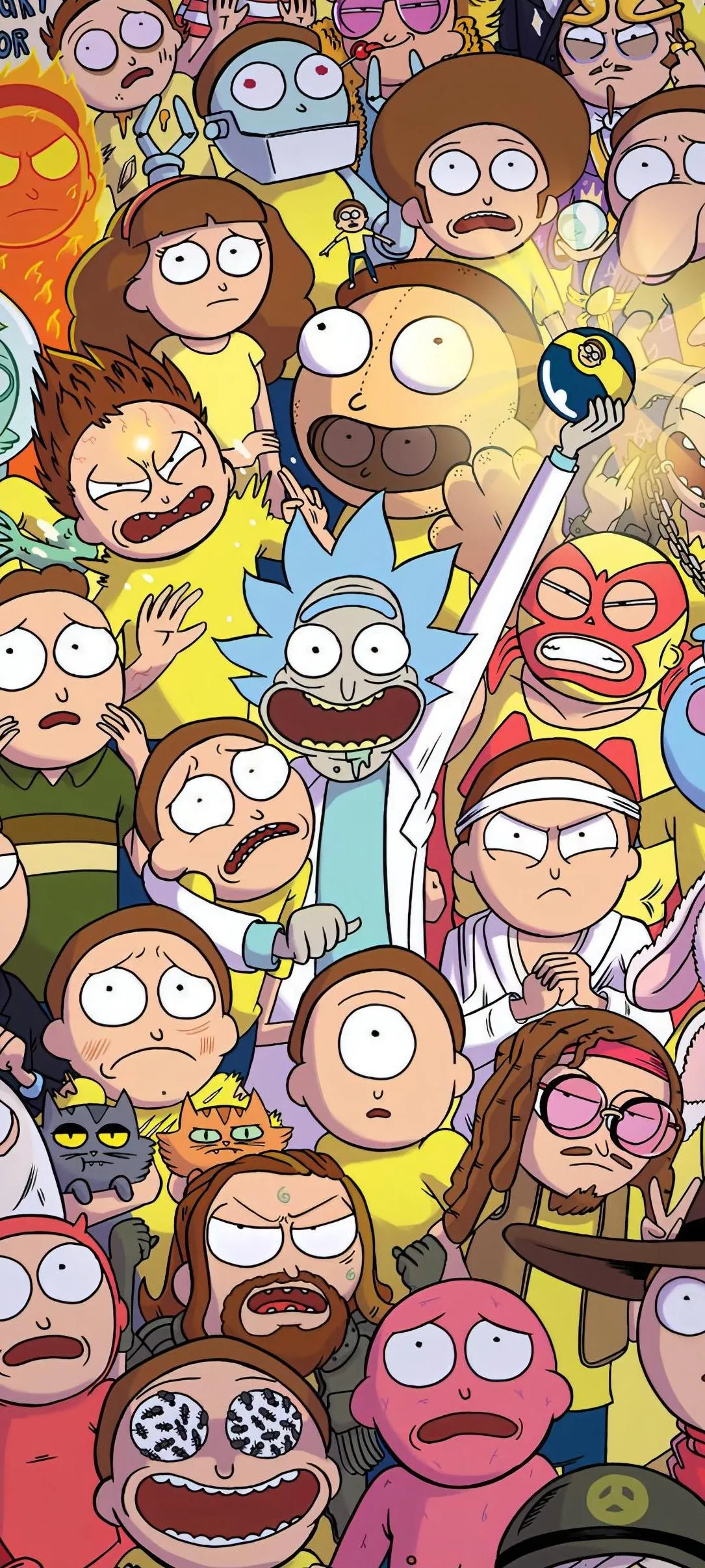 Cartoon Characters Collage from Comedy Animation Style