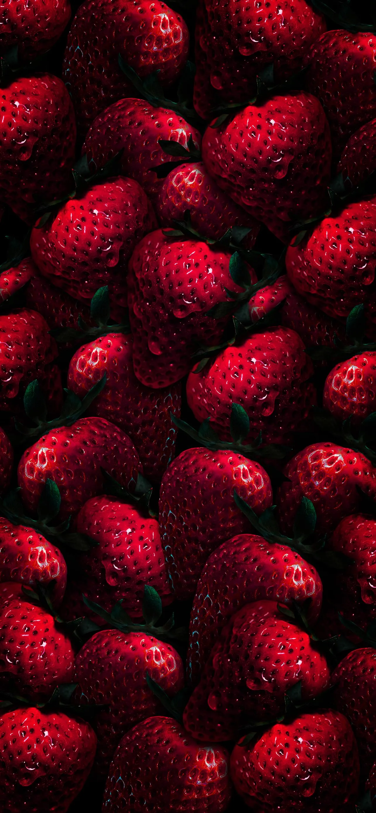 Close Up of Fresh Red Raspberries Piled Together Wallpaper