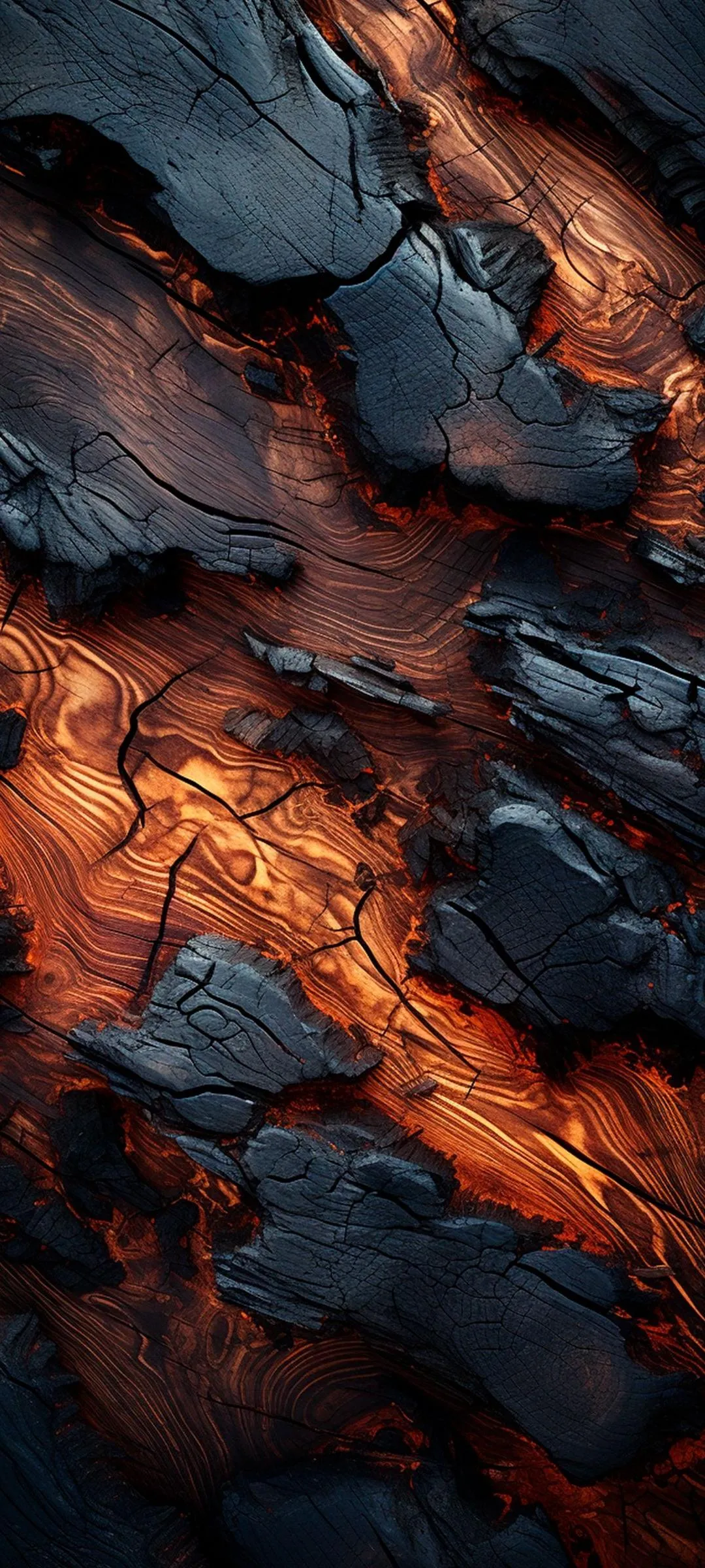 Close Up of Orange and Black Rock Texture in Nature