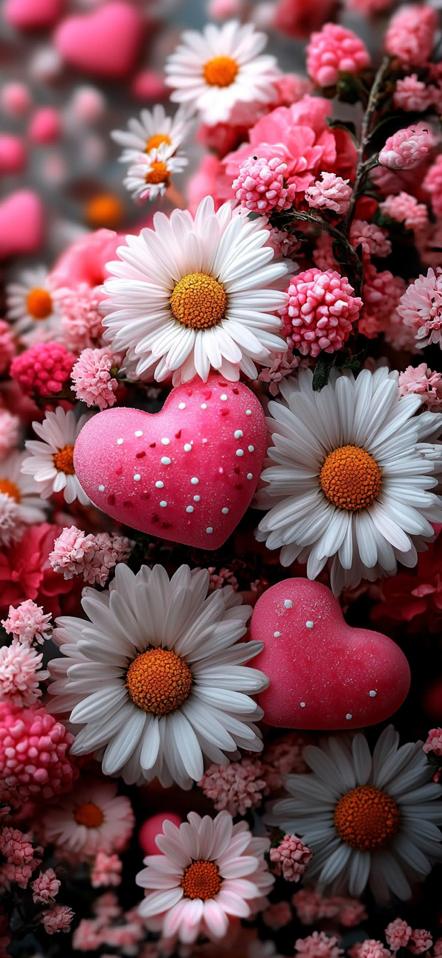 Close Up of Pink and White Flowers in Vibrant Garden