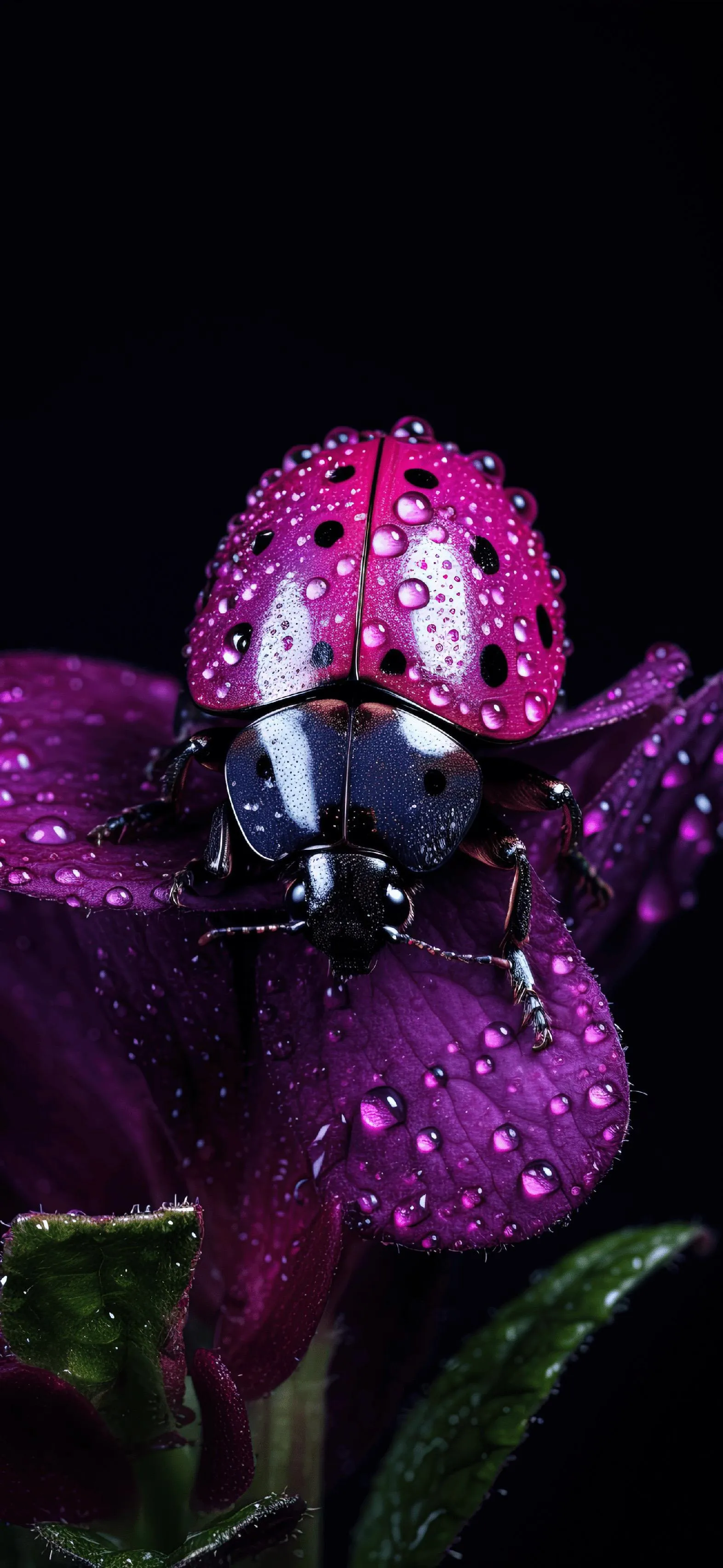 Close Up of Purple Flower with insect free HD Wallpaper