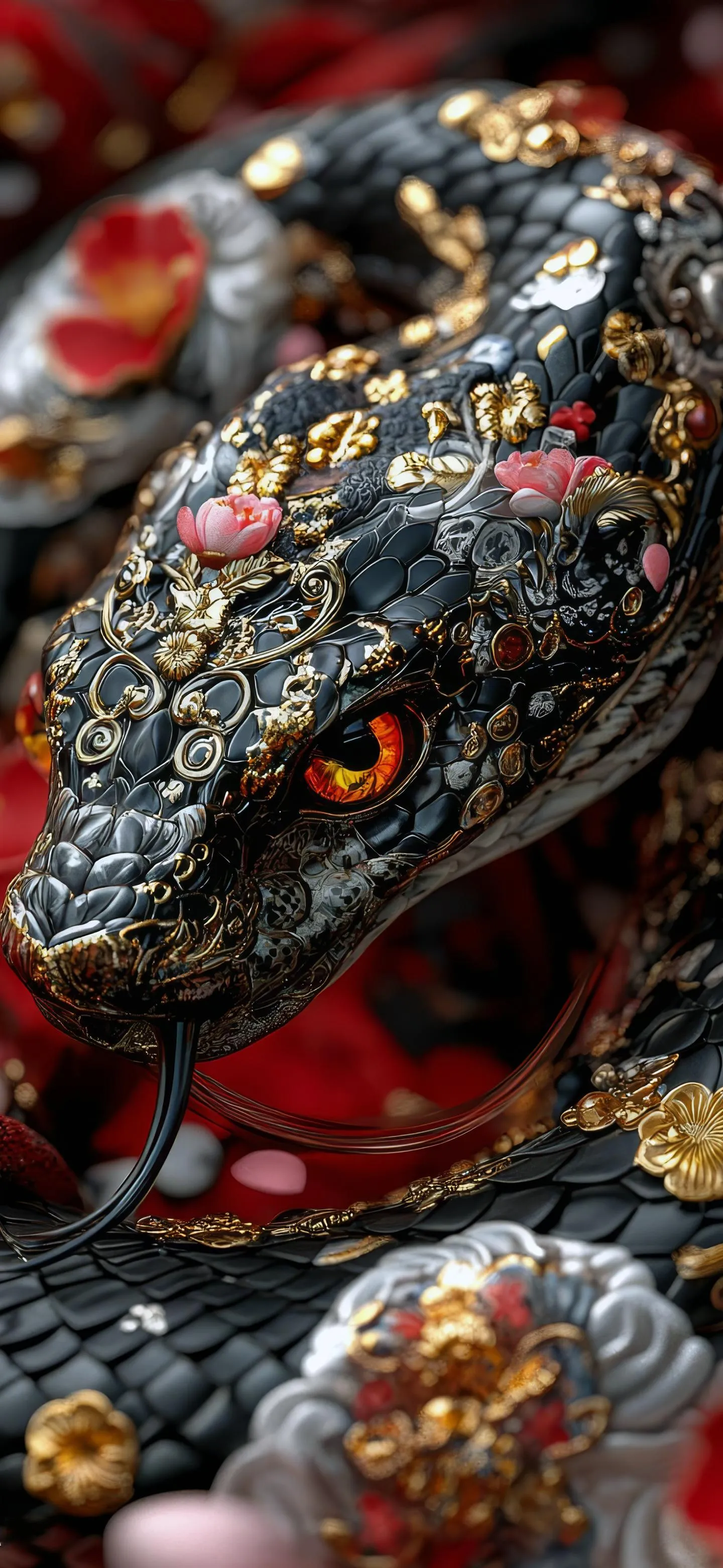 Closeup of Lizard Skin Texture in Vivid Detail Wallpaper