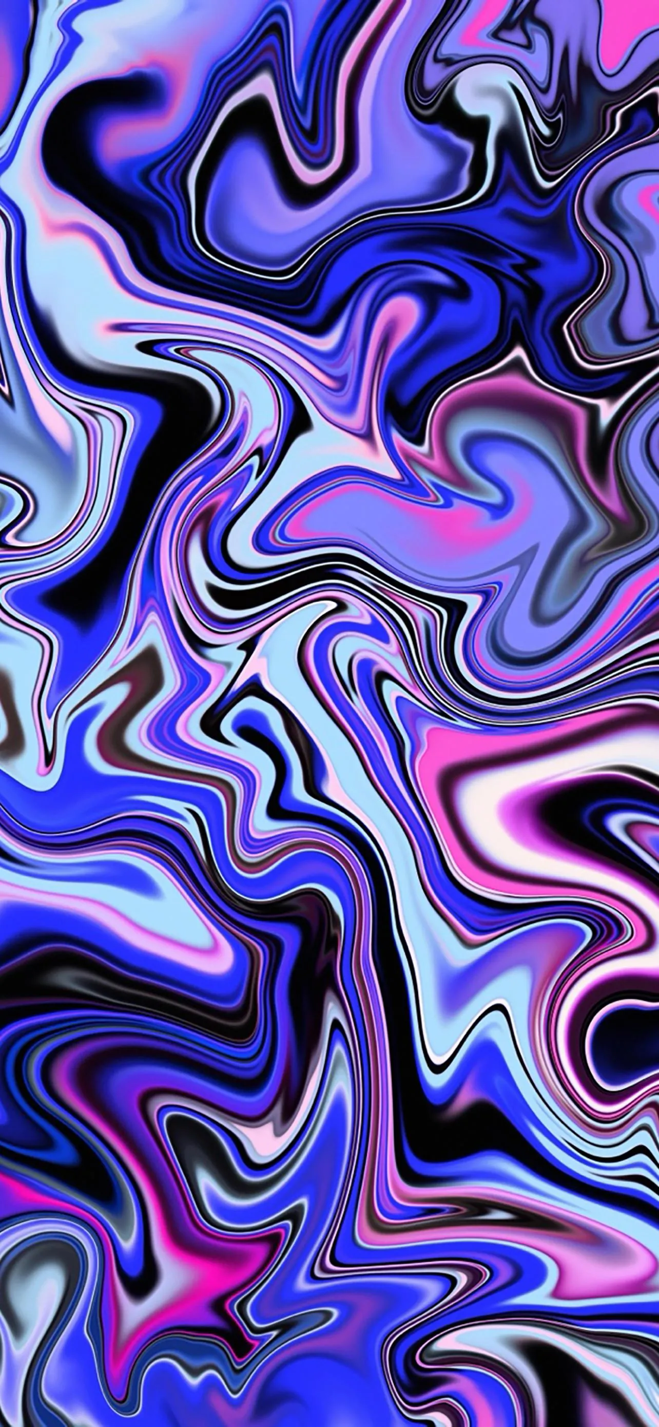 Colorful Abstract Marble Design in Purple and Blue Wallpaper