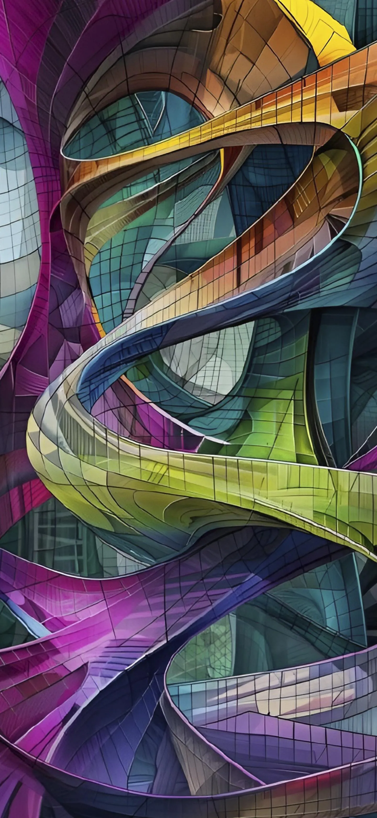 Colorful Abstract Smoke Patterns Floating on Black Background