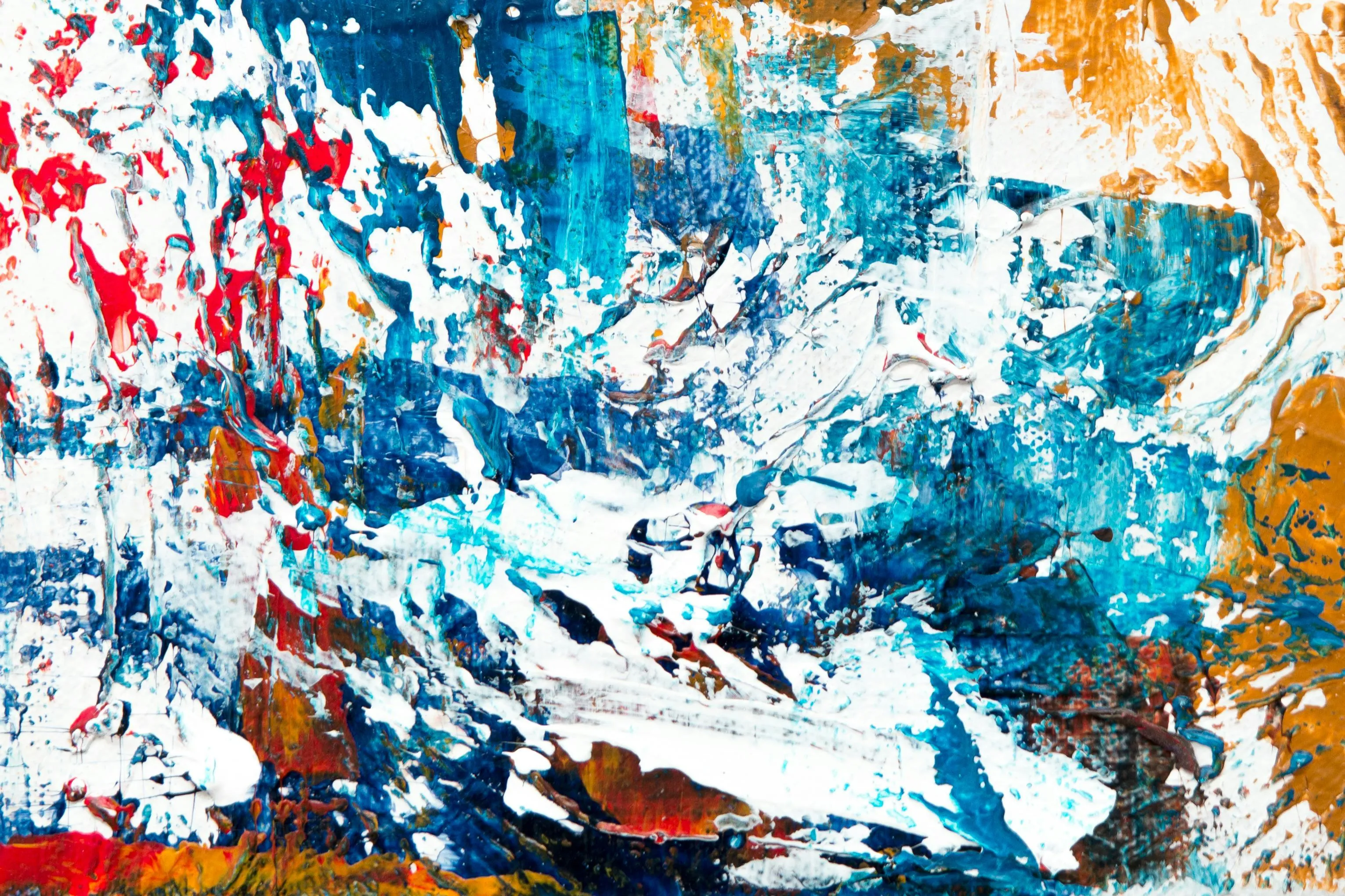 Colourful abstract paint strokes Background 4K Wallpaper