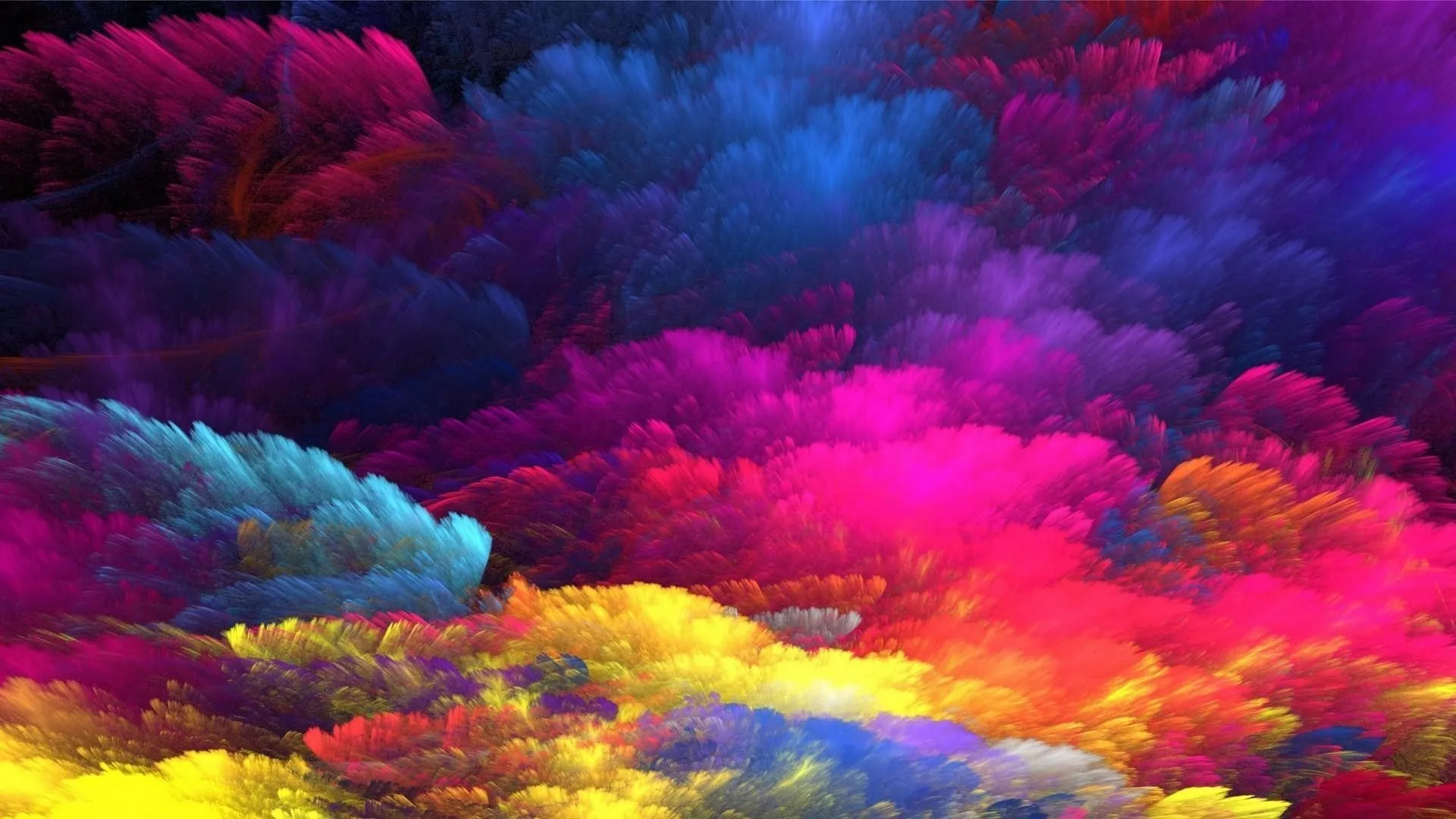 Colourful clouds in a vibrant sky Background wallpaper