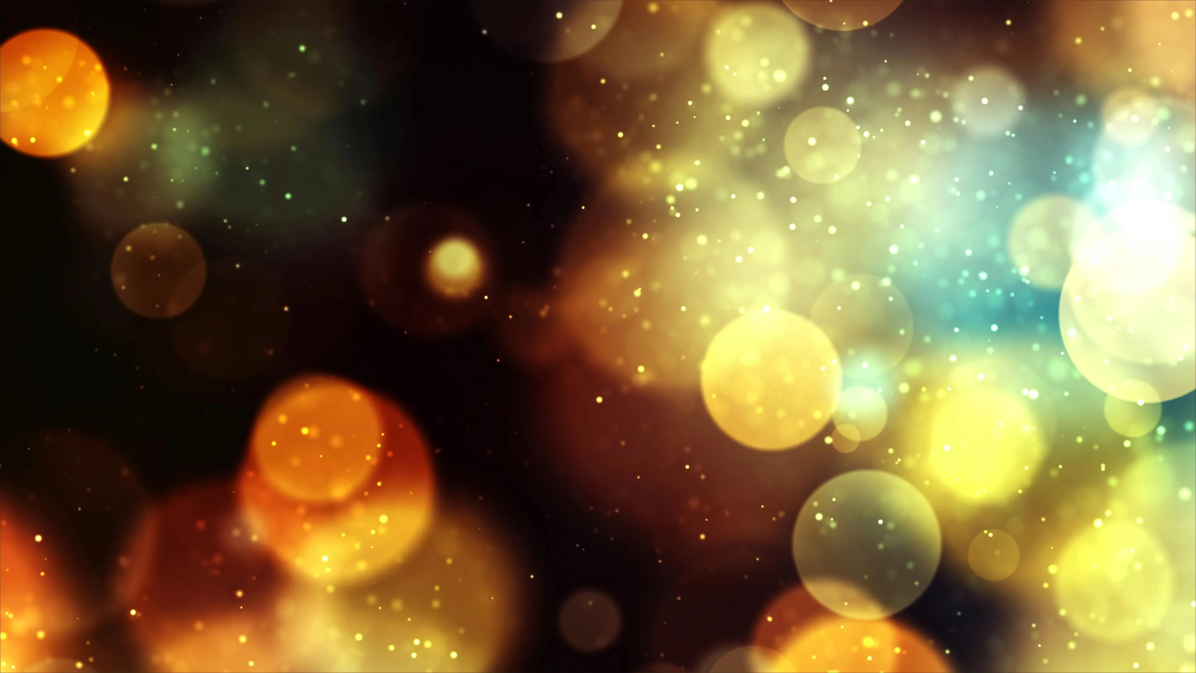 Colourful festive bokeh lights in warm tones free Wallpaper