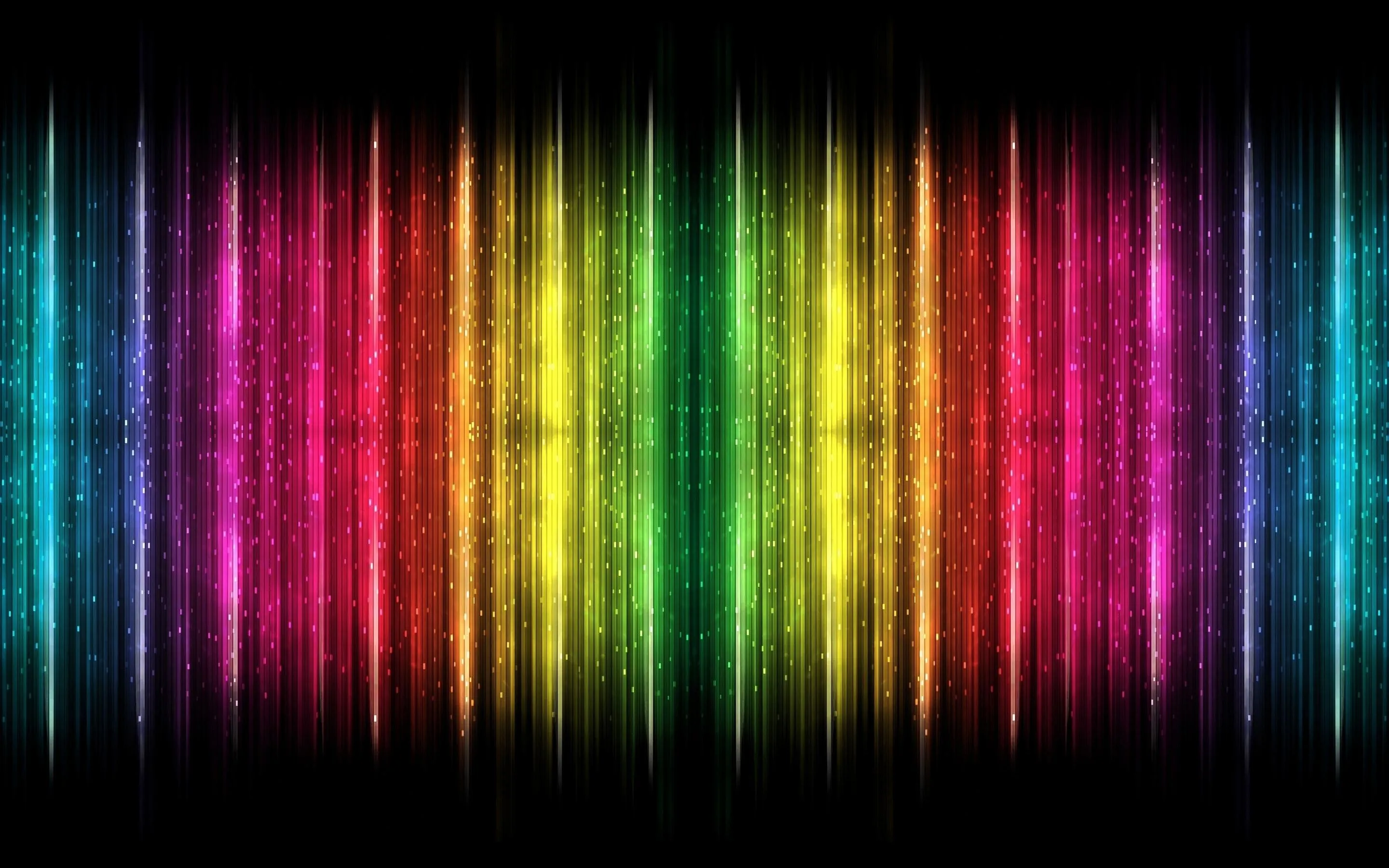 Colourful neon light spectrum on a black background image