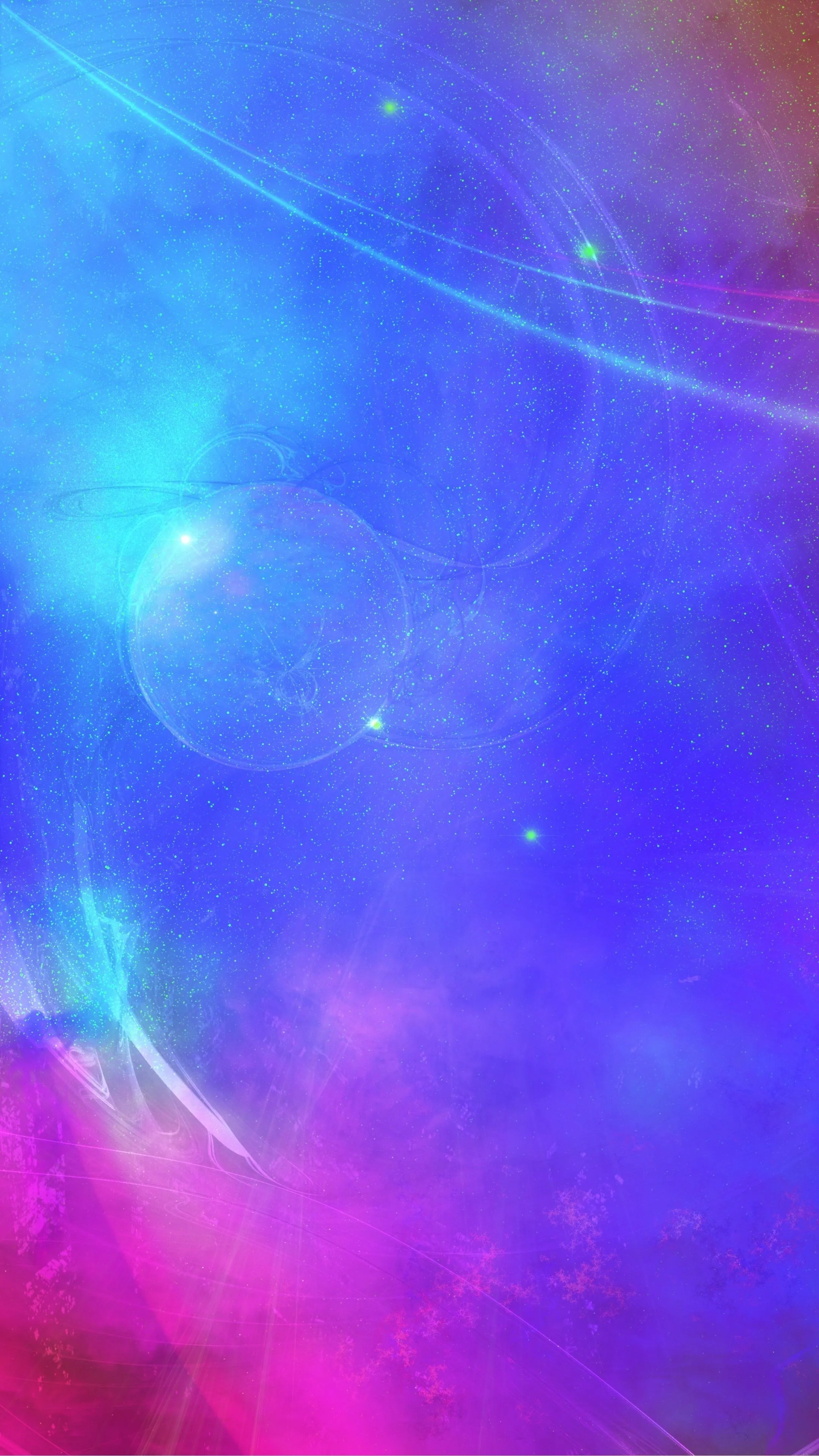 Colourful space nebula wallpaper with stars and light flares
