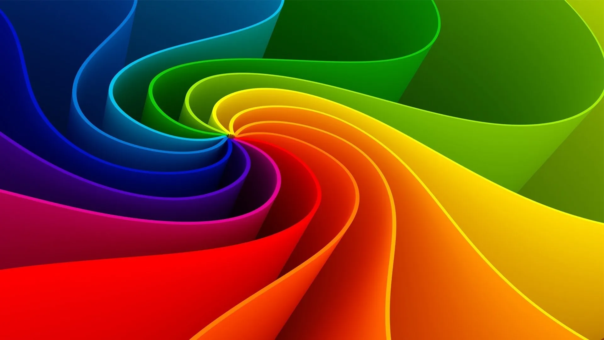 Colourful swirl pattern in a rainbow inspired paper design