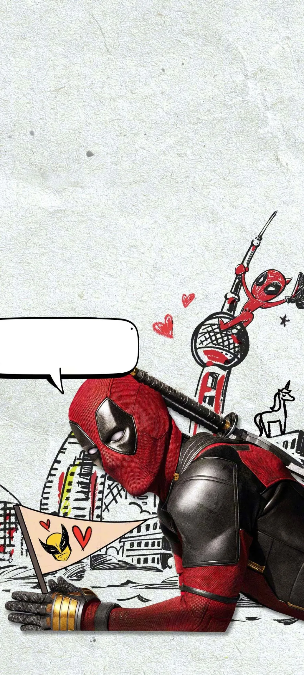 Comic Style Superhero in Red Ready for Action Wallpaper