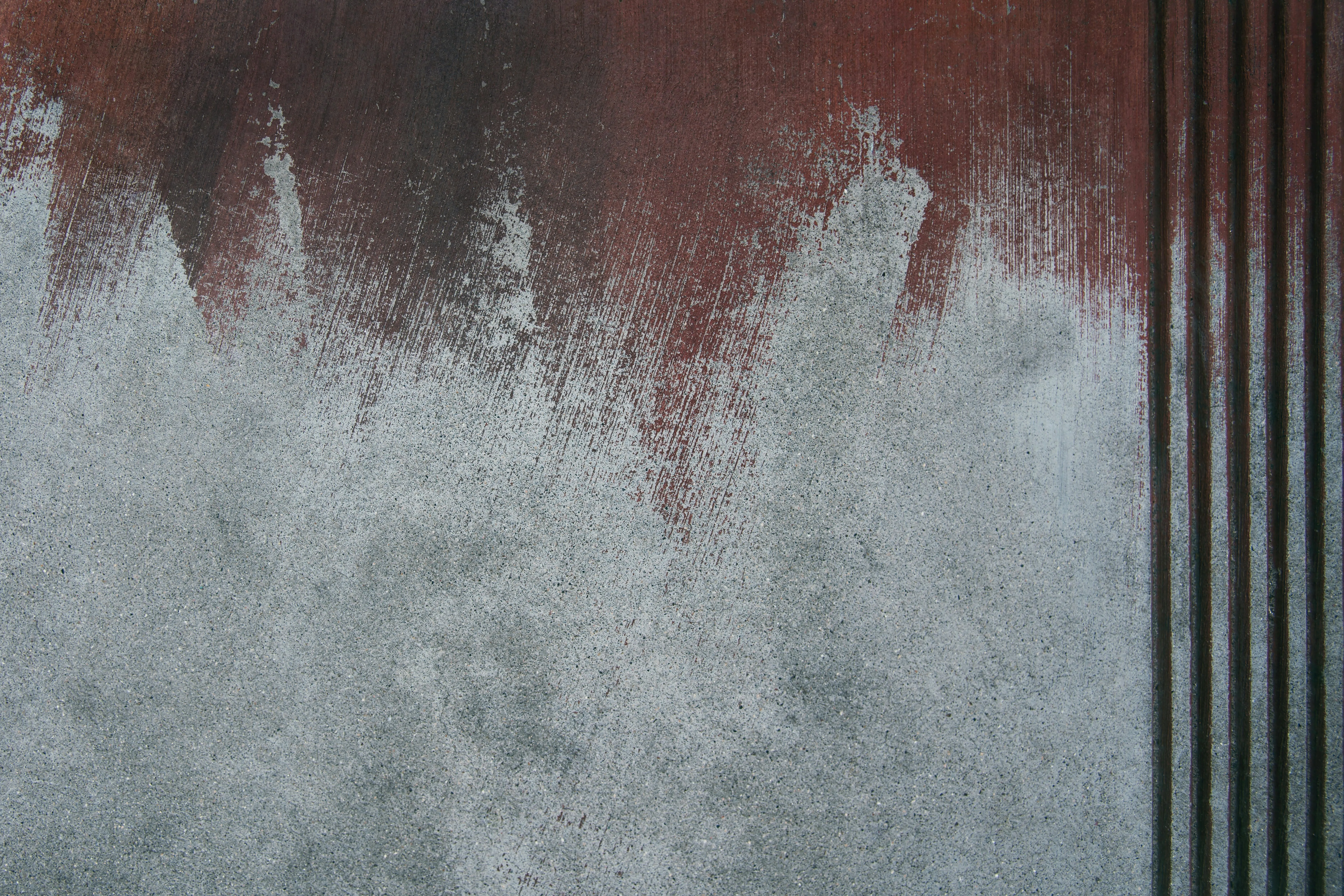 Concrete wall texture with rust stains and stripes Wallpaper