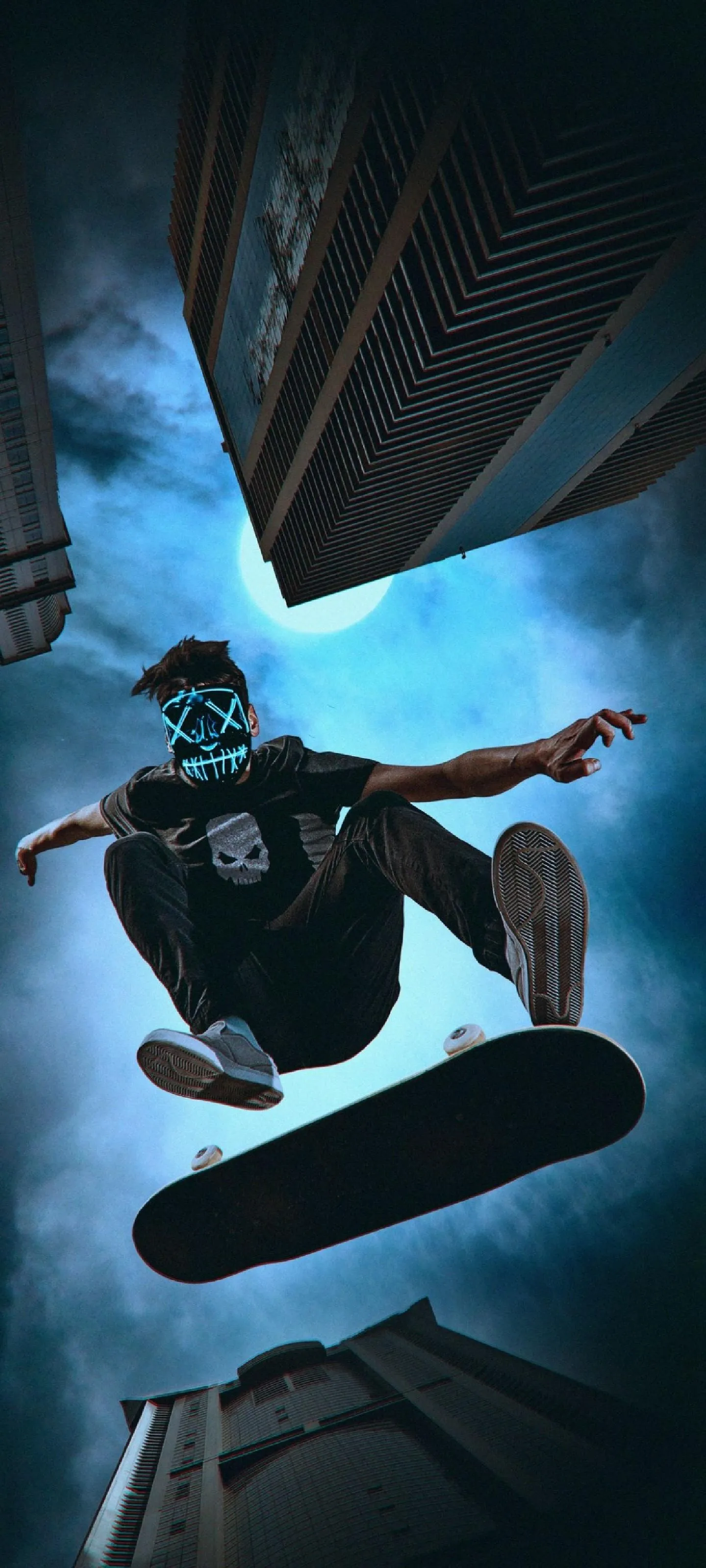 Cool Skateboarder Performing Trick in Urban Setting