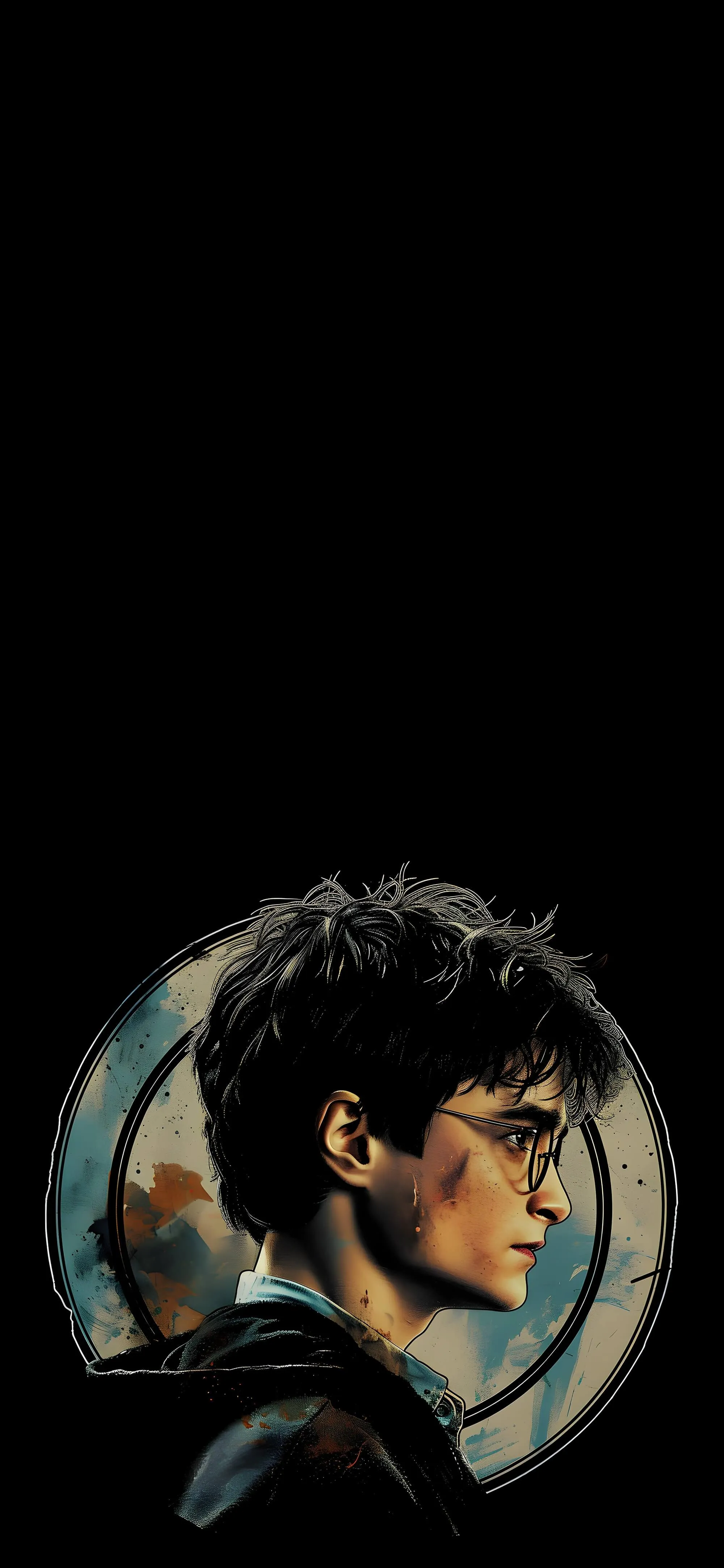 Courageous Wizard Harry Poter Standing Strong in Battle Scene