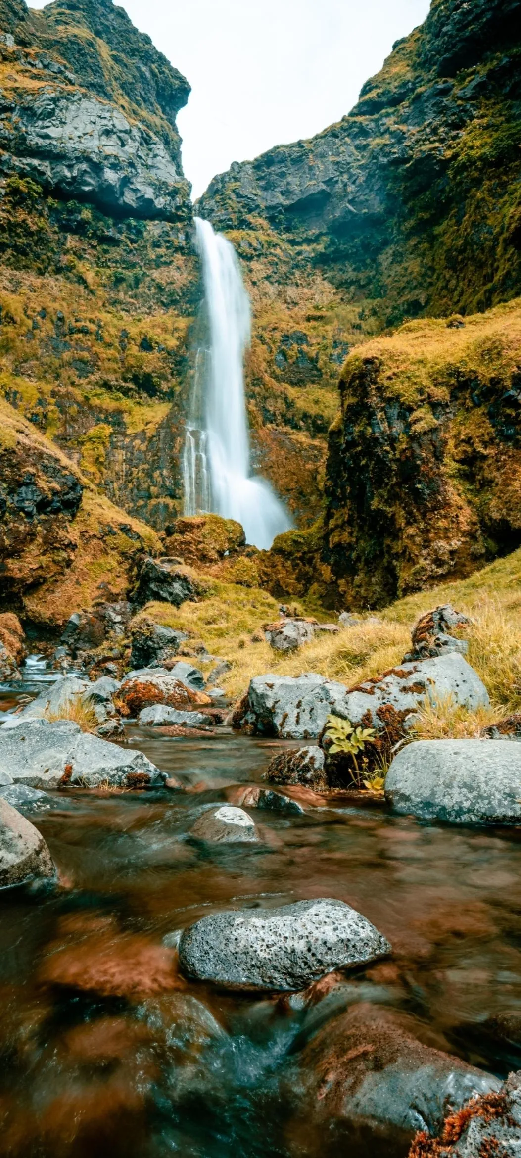 Crystal Clear River Flowing Through Rocky Mountain Valley
