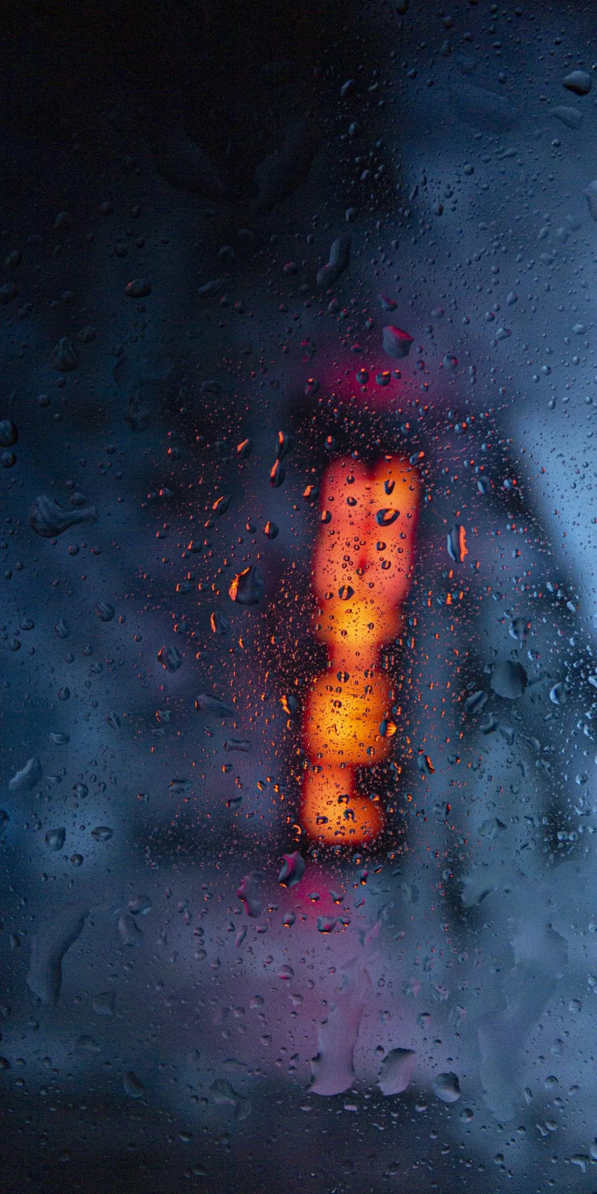 Dark Abstract Art with Red and Orange Glowing Elements