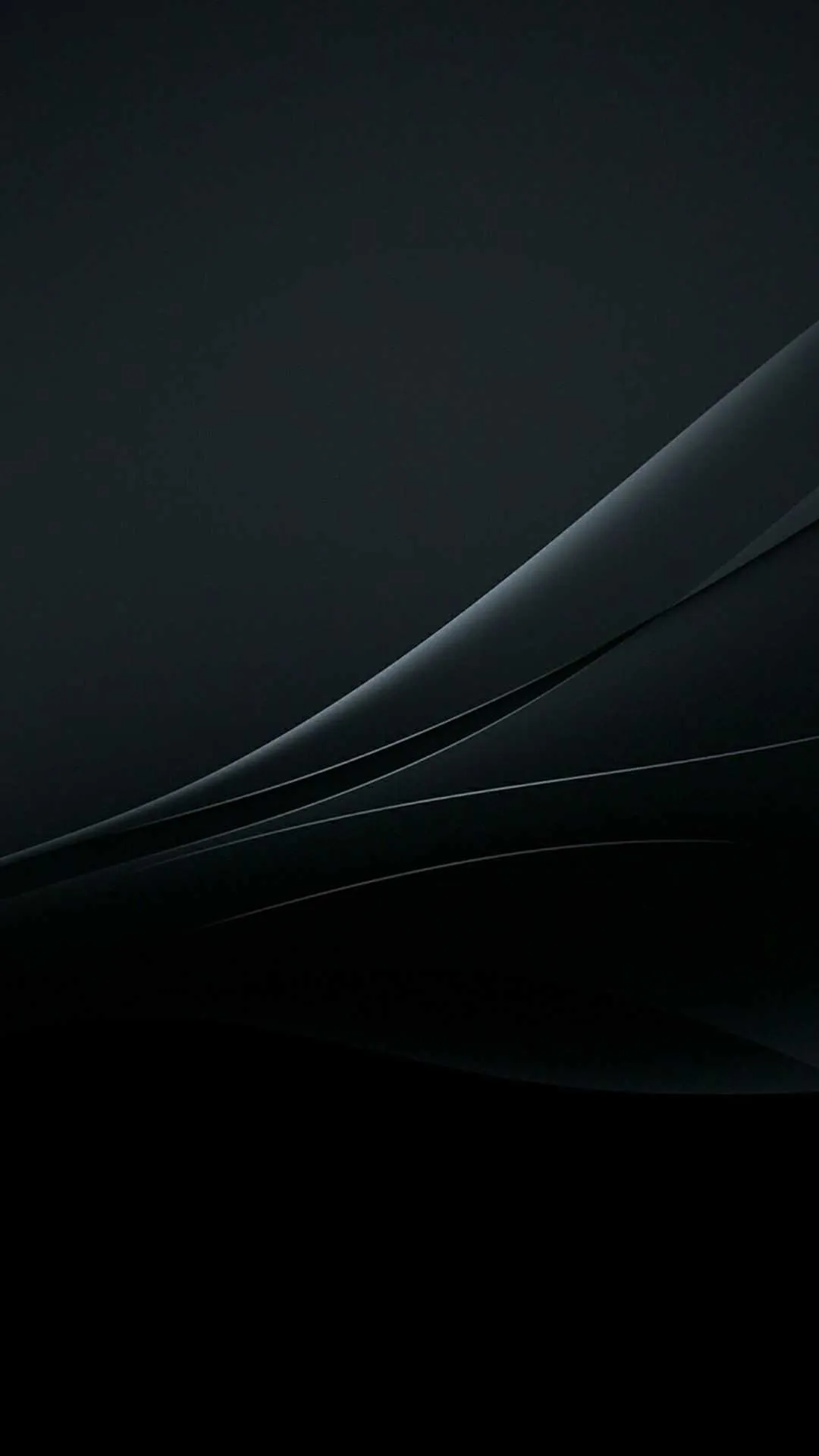 Dark abstract black waves with subtle light reflections 4K