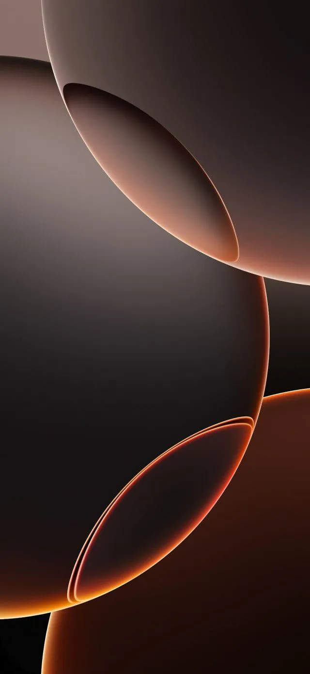 Dark futuristic abstract design with glowing edges Wallpaper
