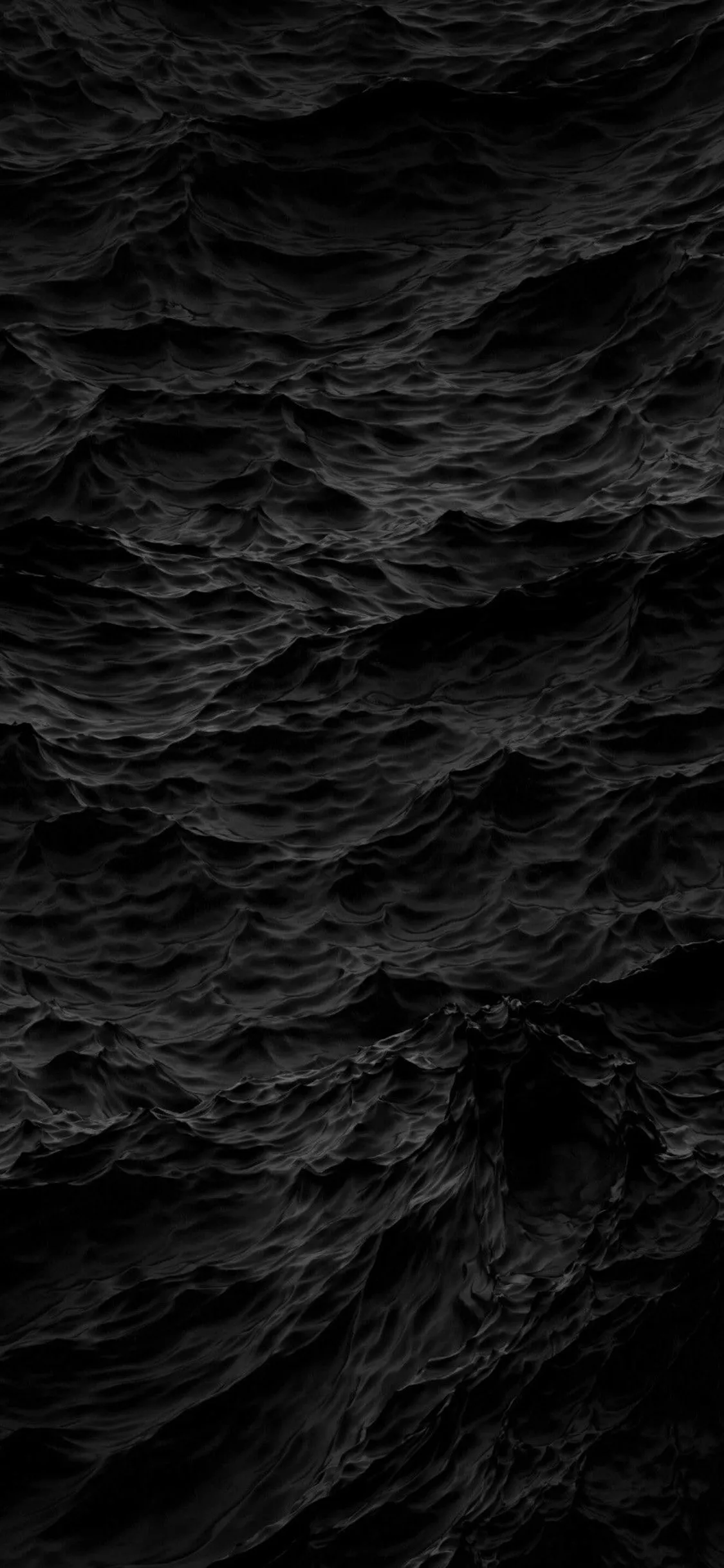 Dark ocean water texture with deep wave detail Wallpaper