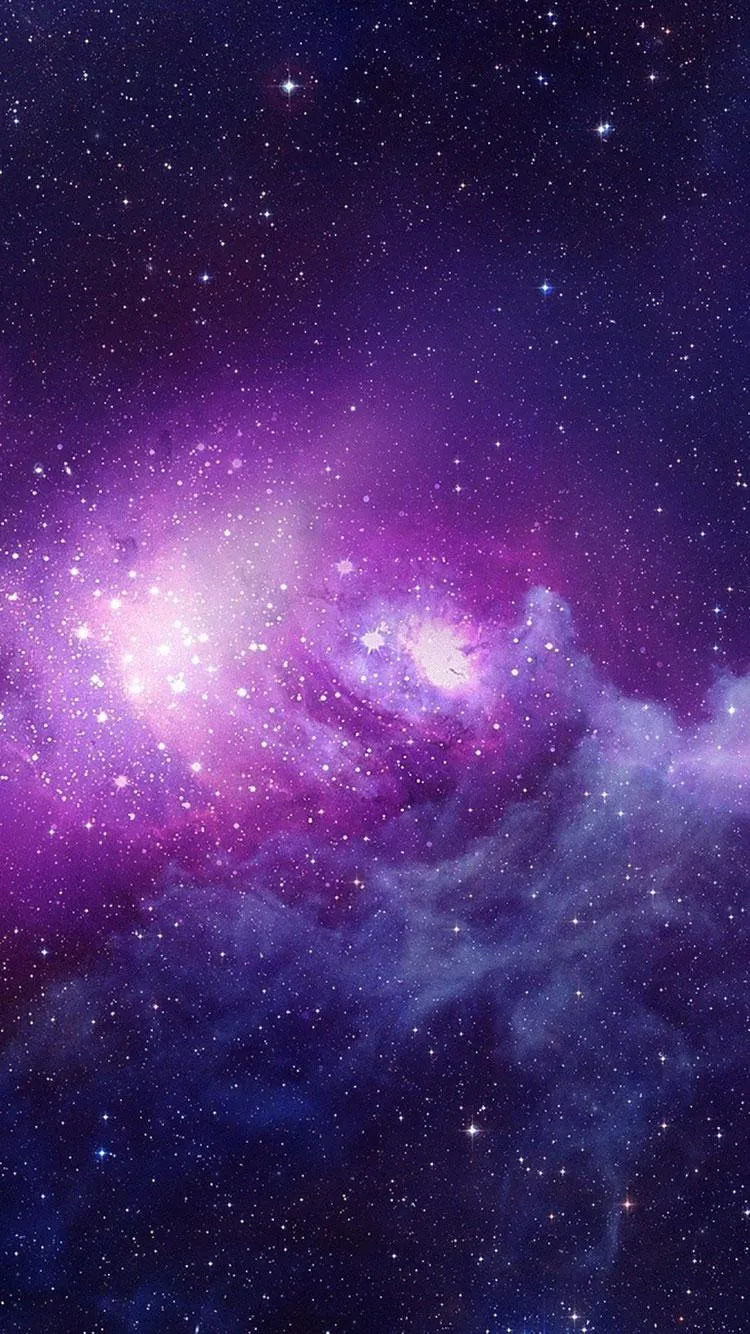 Deep Purple Galaxy Clouds Glowing With Cosmic Energy