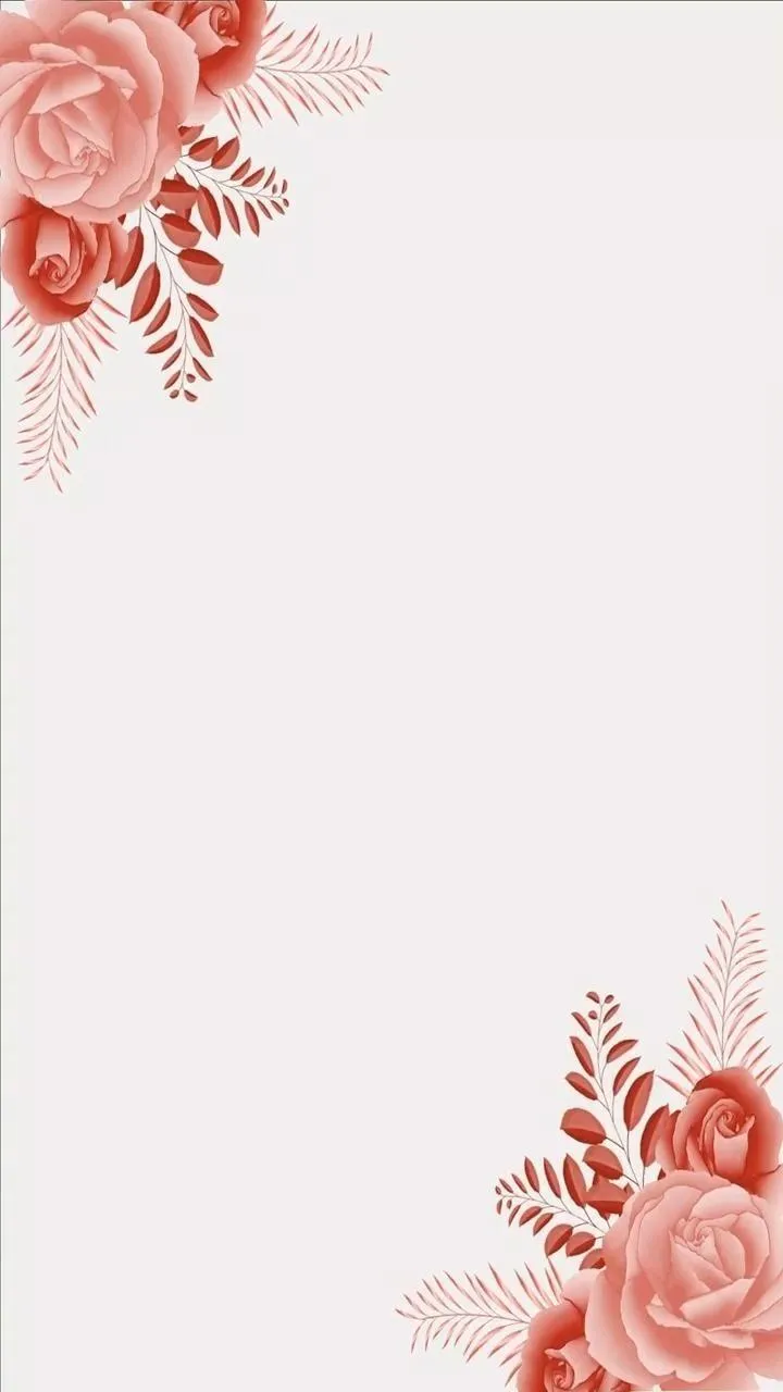 Elegant floral border design with soft pink background 4K