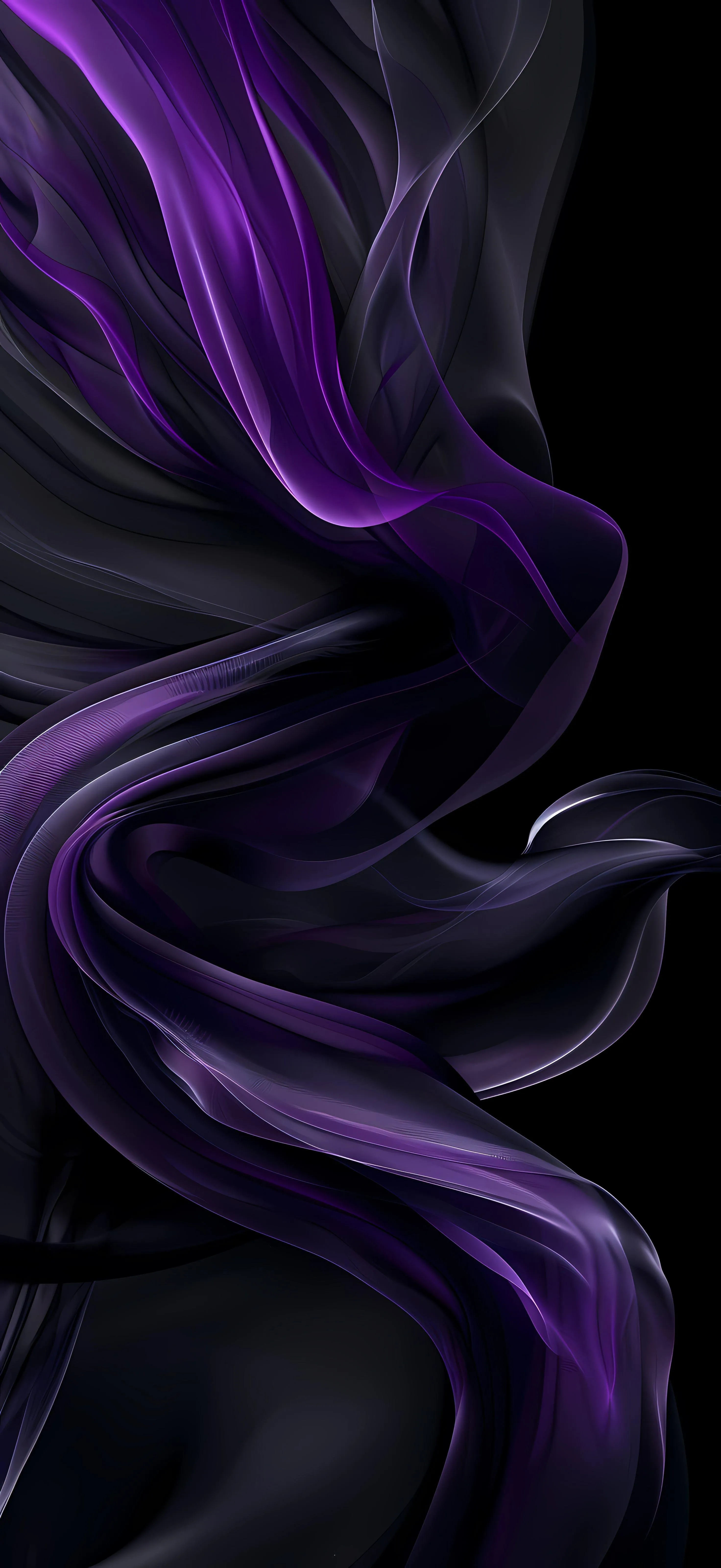 Elegant flowing purple smoke abstract free 4k wallpaper