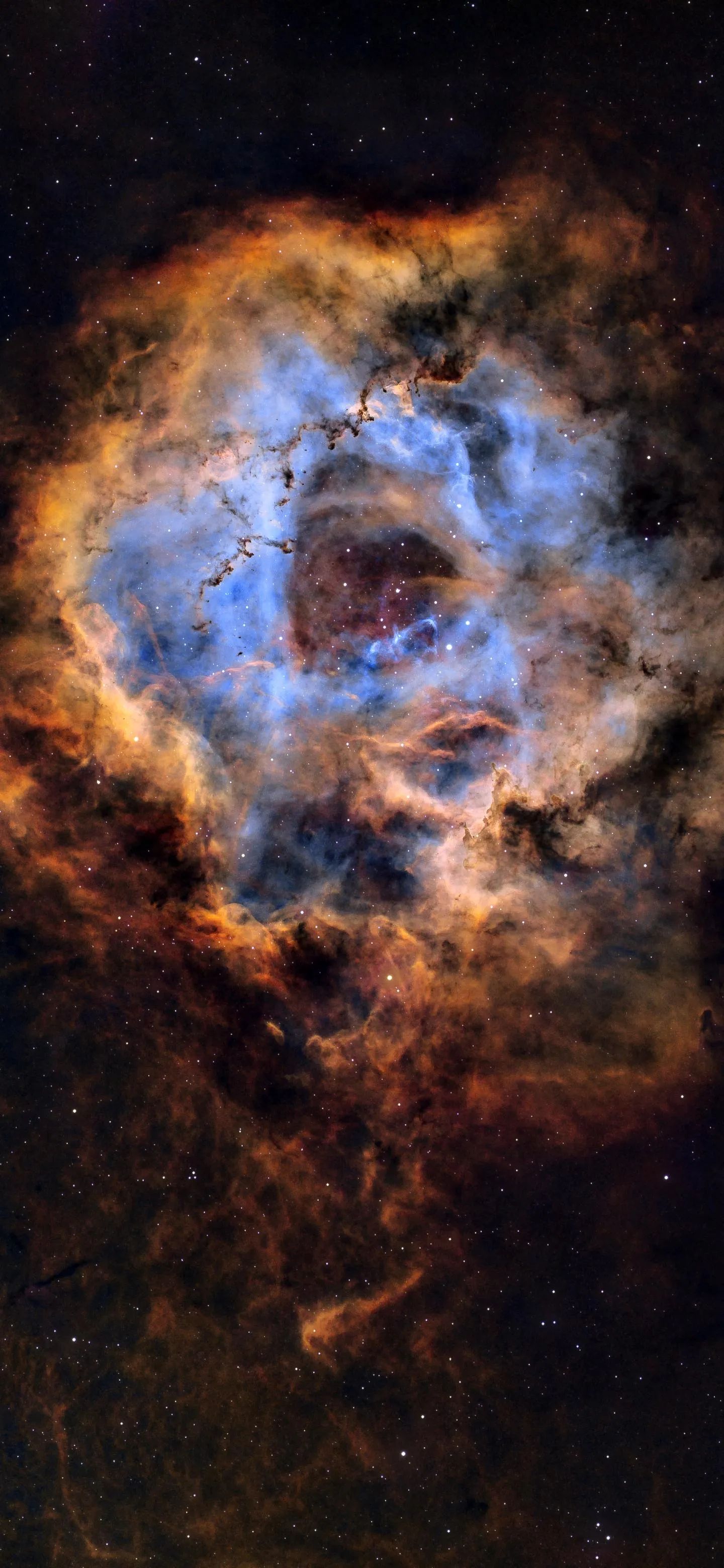 Fiery Explosion Effect in Space with Flames and Smoke