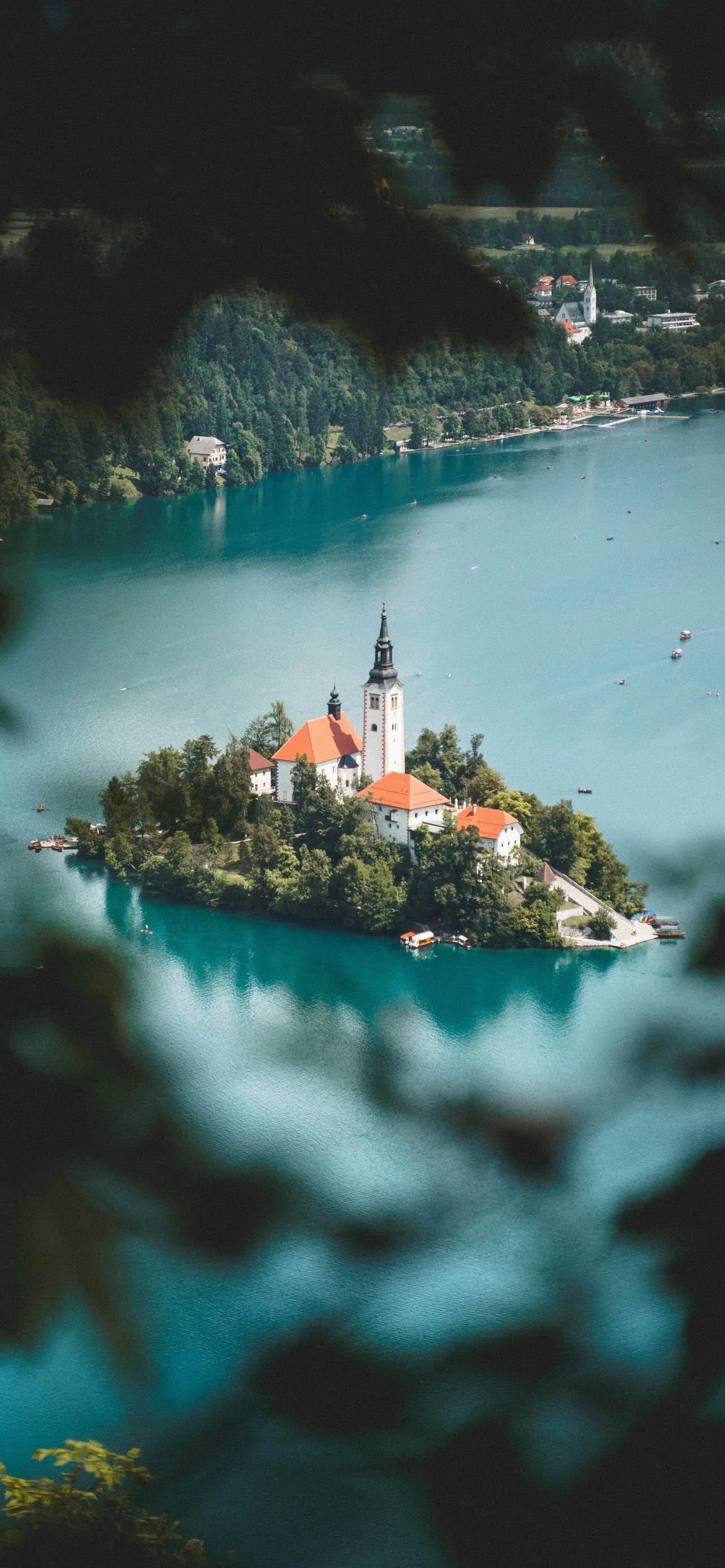 Floating Island Castle Above the Ocean in Fog Wallpaper